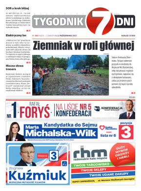 Tygodnik "7 Dni" nr 880 z dn. 6.10.2023 r. - strona 1