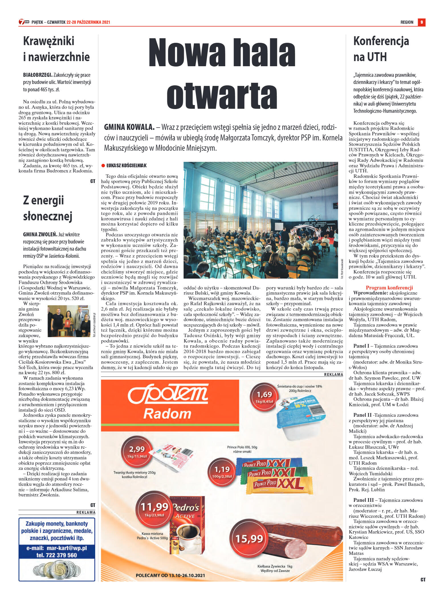 Tygodnik "7 Dni" nr 789 z dn. 22.10.2021 r. - strona 9