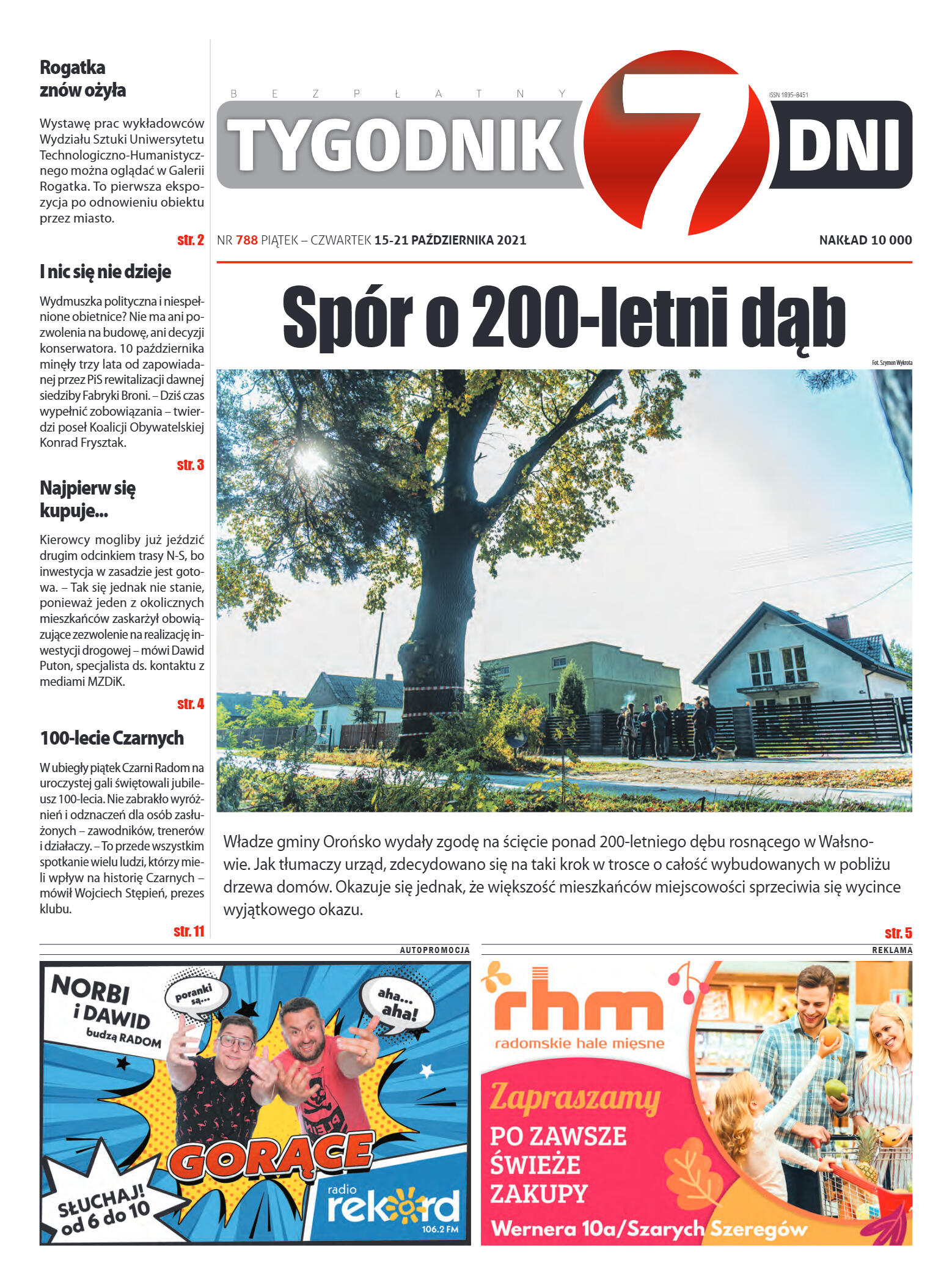 Tygodnik "7 Dni" nr 788 z dn. 15.10.2021 r. - strona 1