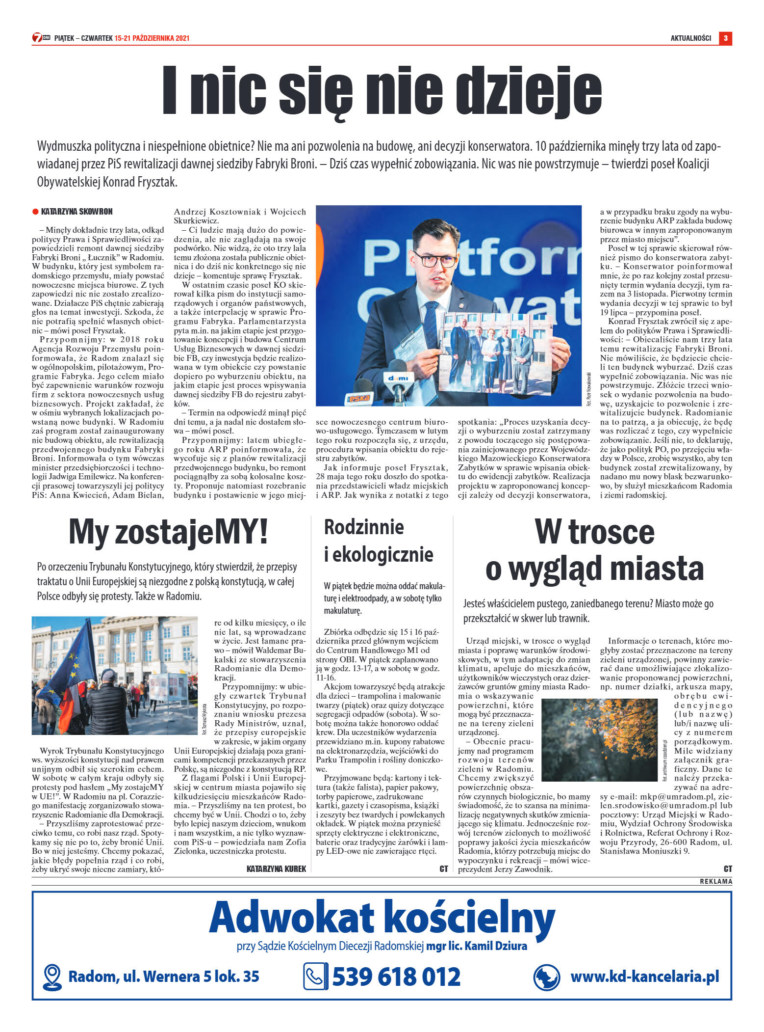 Tygodnik "7 Dni" nr 788 z dn. 15.10.2021 r. - strona 3