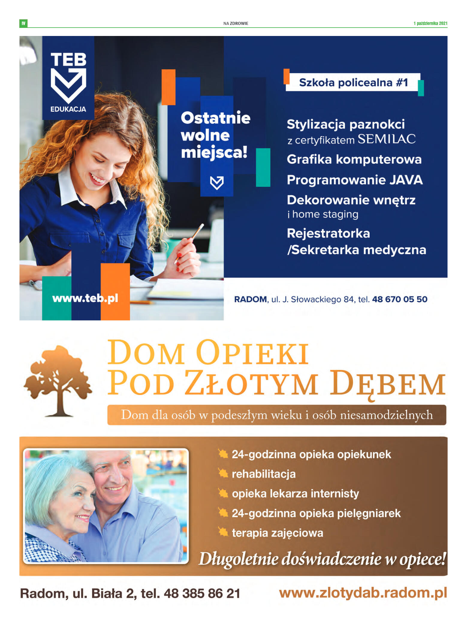 Tygodnik "7 Dni" nr 786 z dn. 01.10.2021 r. - strona 10