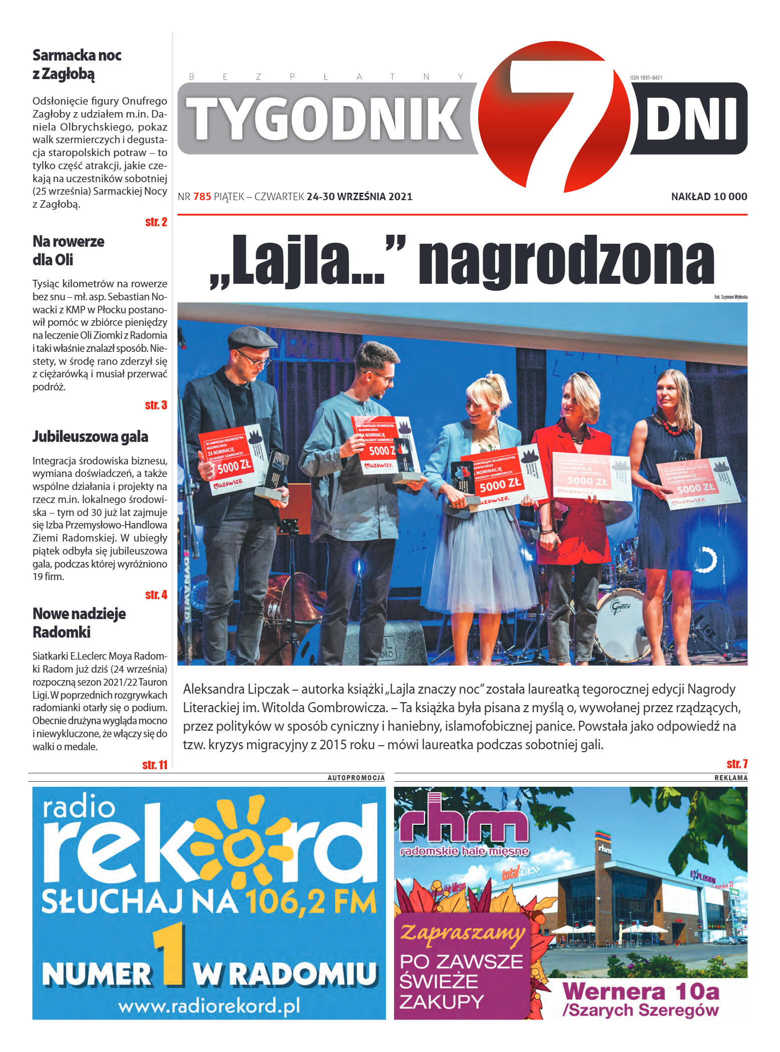 Tygodnik "7 Dni" nr 785 z dn. 24.09.2021 r. - strona 1