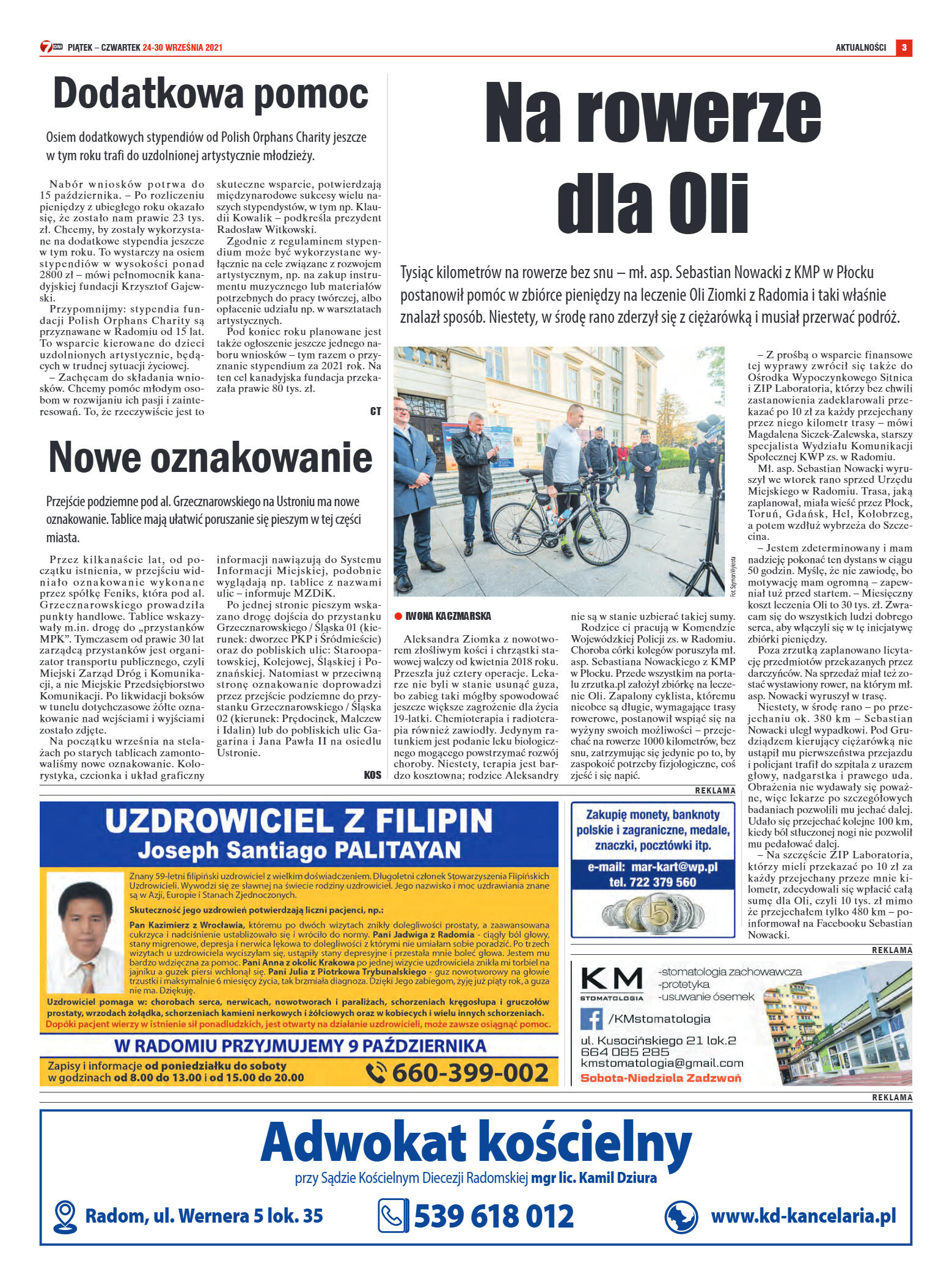 Tygodnik "7 Dni" nr 785 z dn. 24.09.2021 r. - strona 3