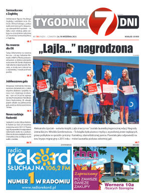 Tygodnik "7 Dni" nr 785 z dn. 24.09.2021 r. - strona 1