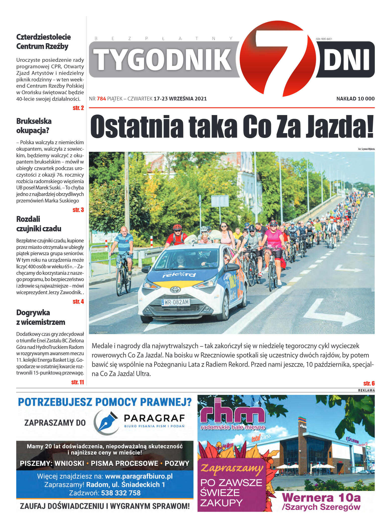 Tygodnik "7 Dni" nr 784 z dn. 17.09.2021 r. - strona 1