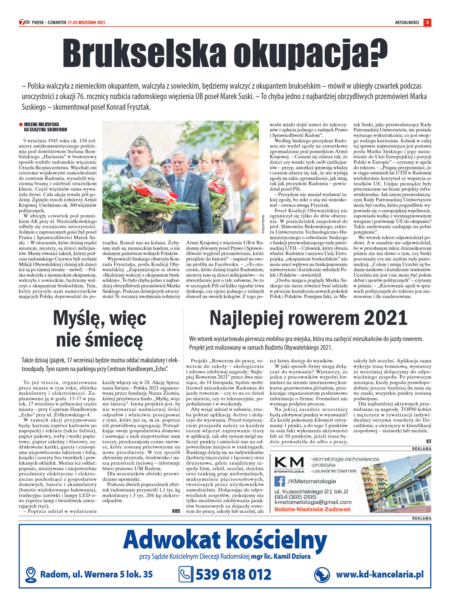 Tygodnik "7 Dni" nr 784 z dn. 17.09.2021 r. - strona 3