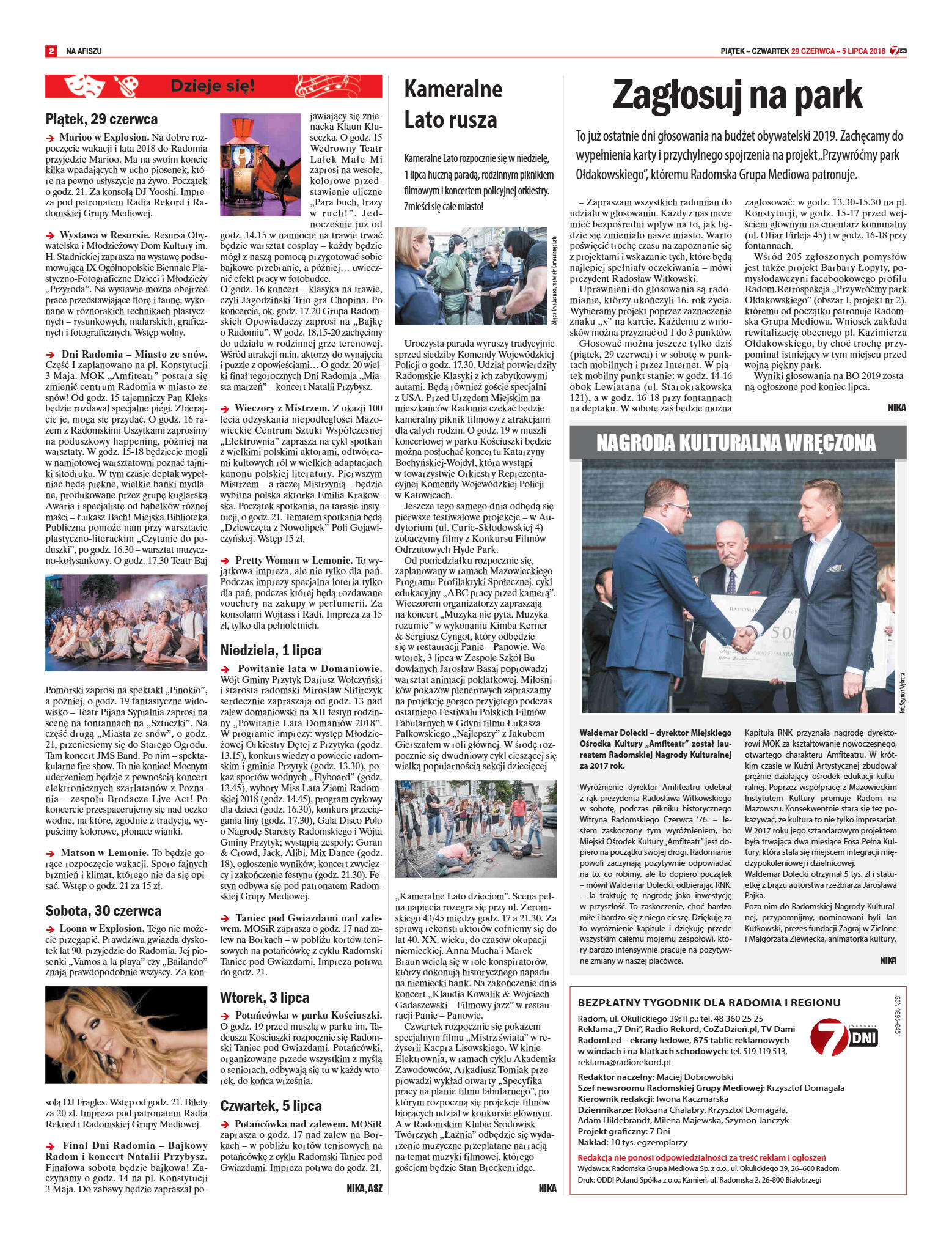 Tygodnik "7 Dni" nr 641 z dn. 29.06.2018 - strona 2