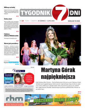 Tygodnik "7 Dni" nr 641 z dn. 29.06.2018 - strona 1