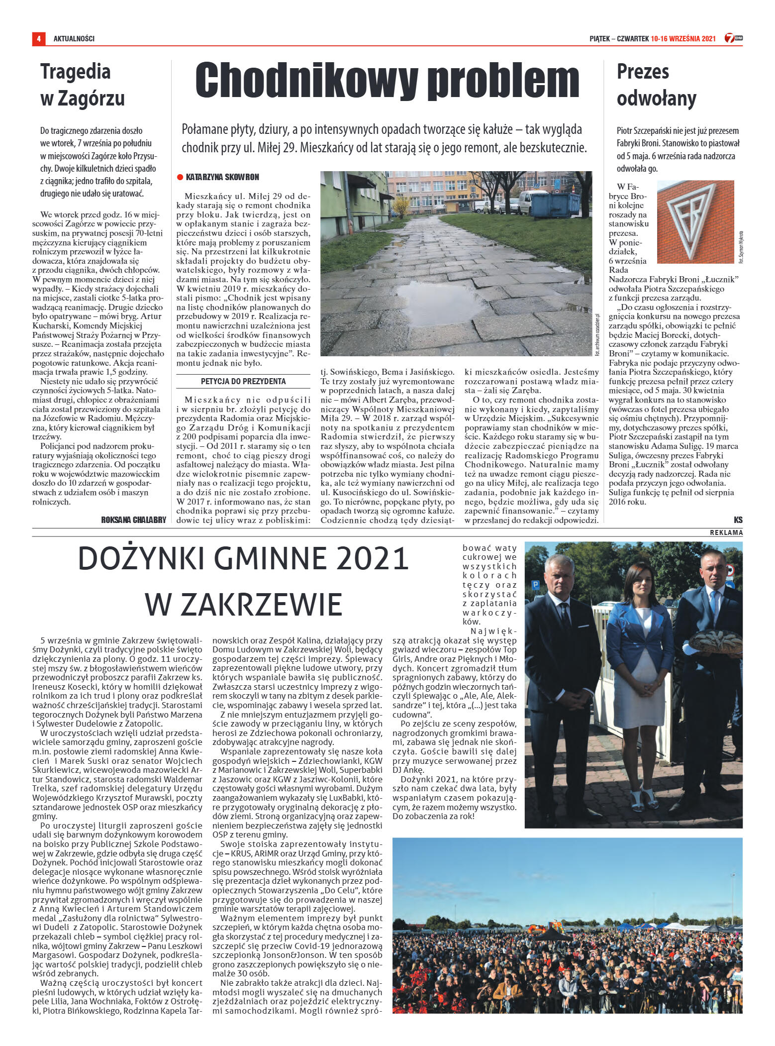 Tygodnik "7 Dni" nr 783 z dn. 10.09.2021 r. - strona 4