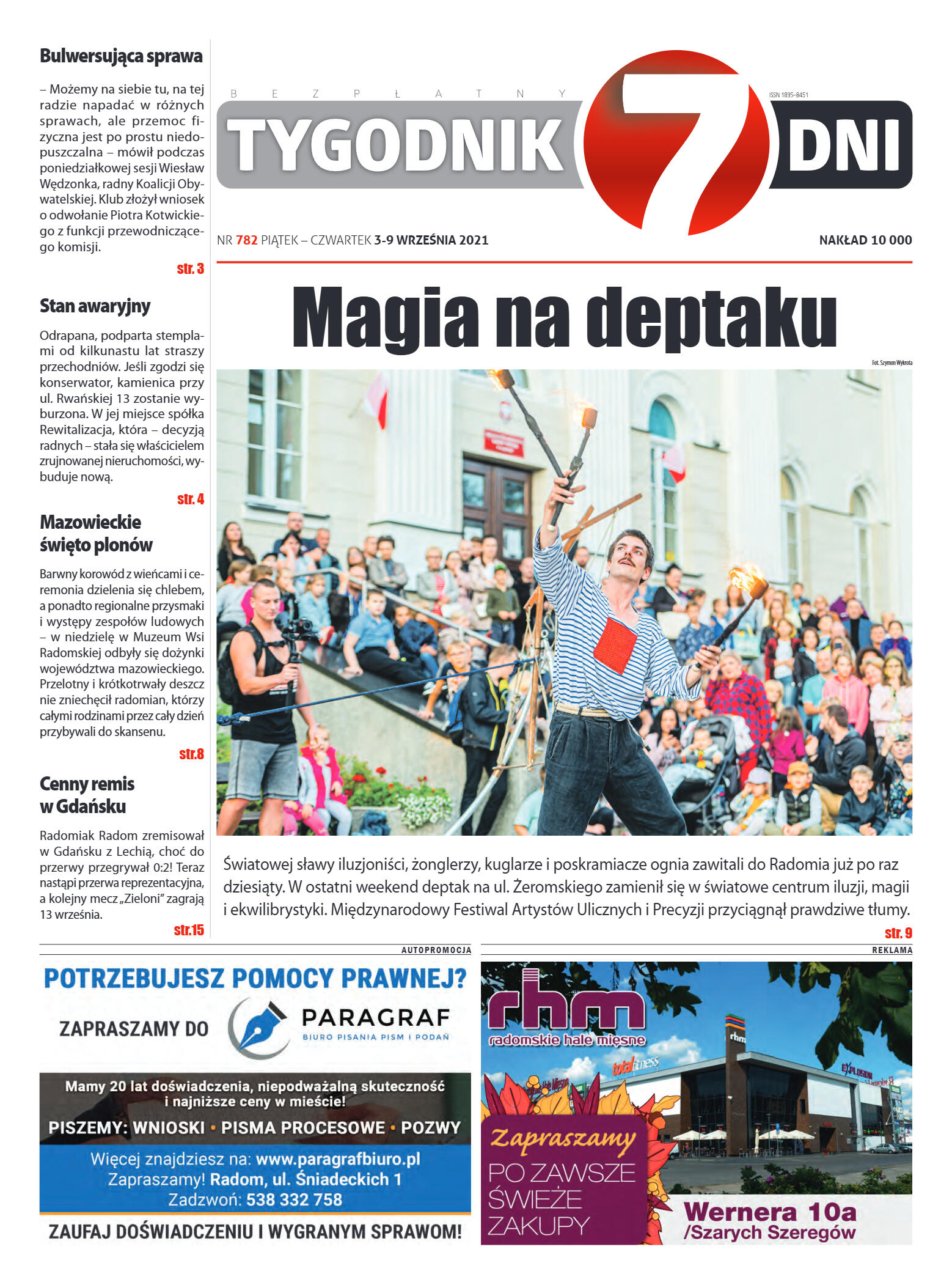 Tygodnik "7 Dni" nr 782 z dn. 03.09.2021 r. - strona 1
