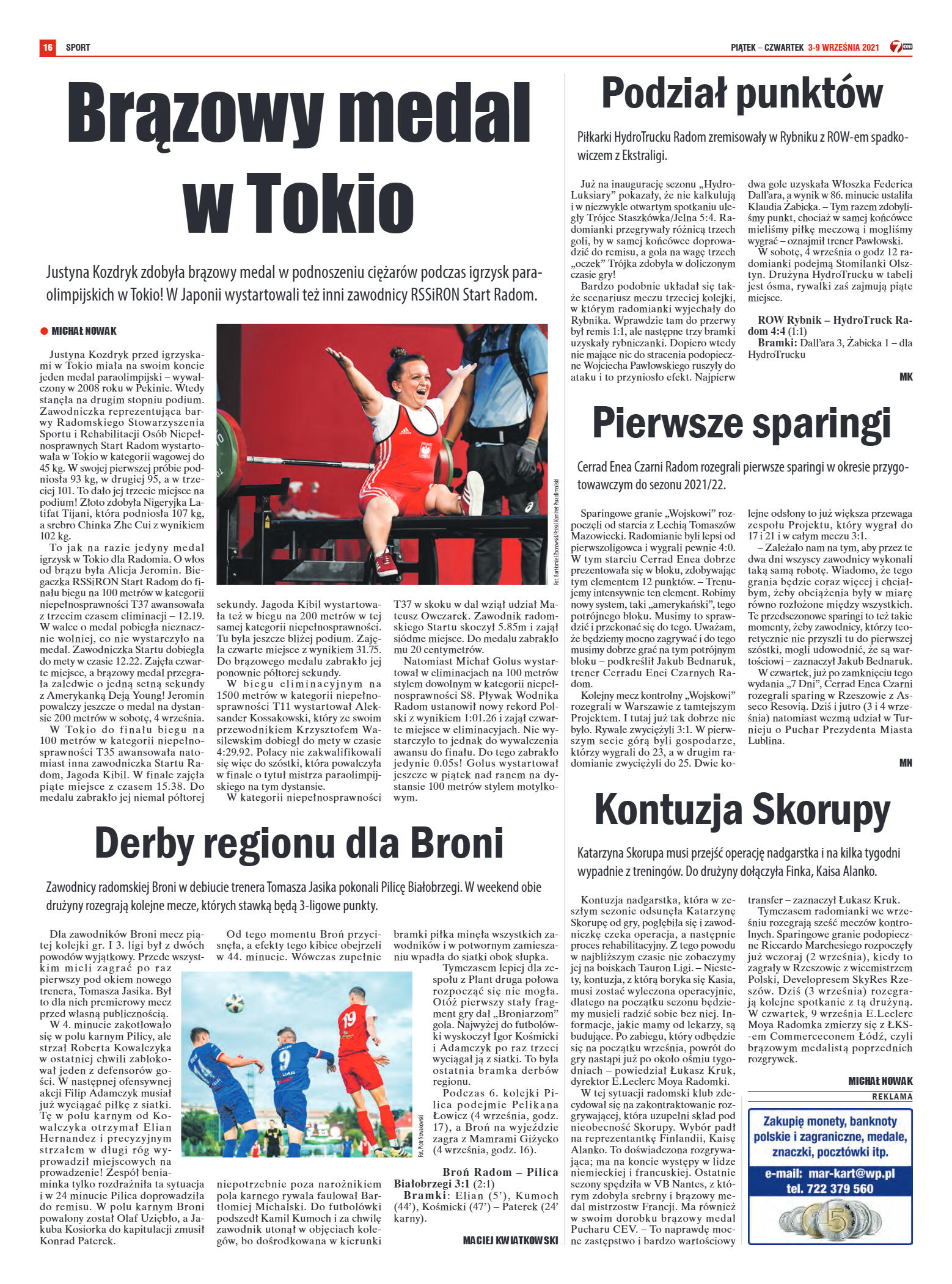 Tygodnik "7 Dni" nr 782 z dn. 03.09.2021 r. - strona 16