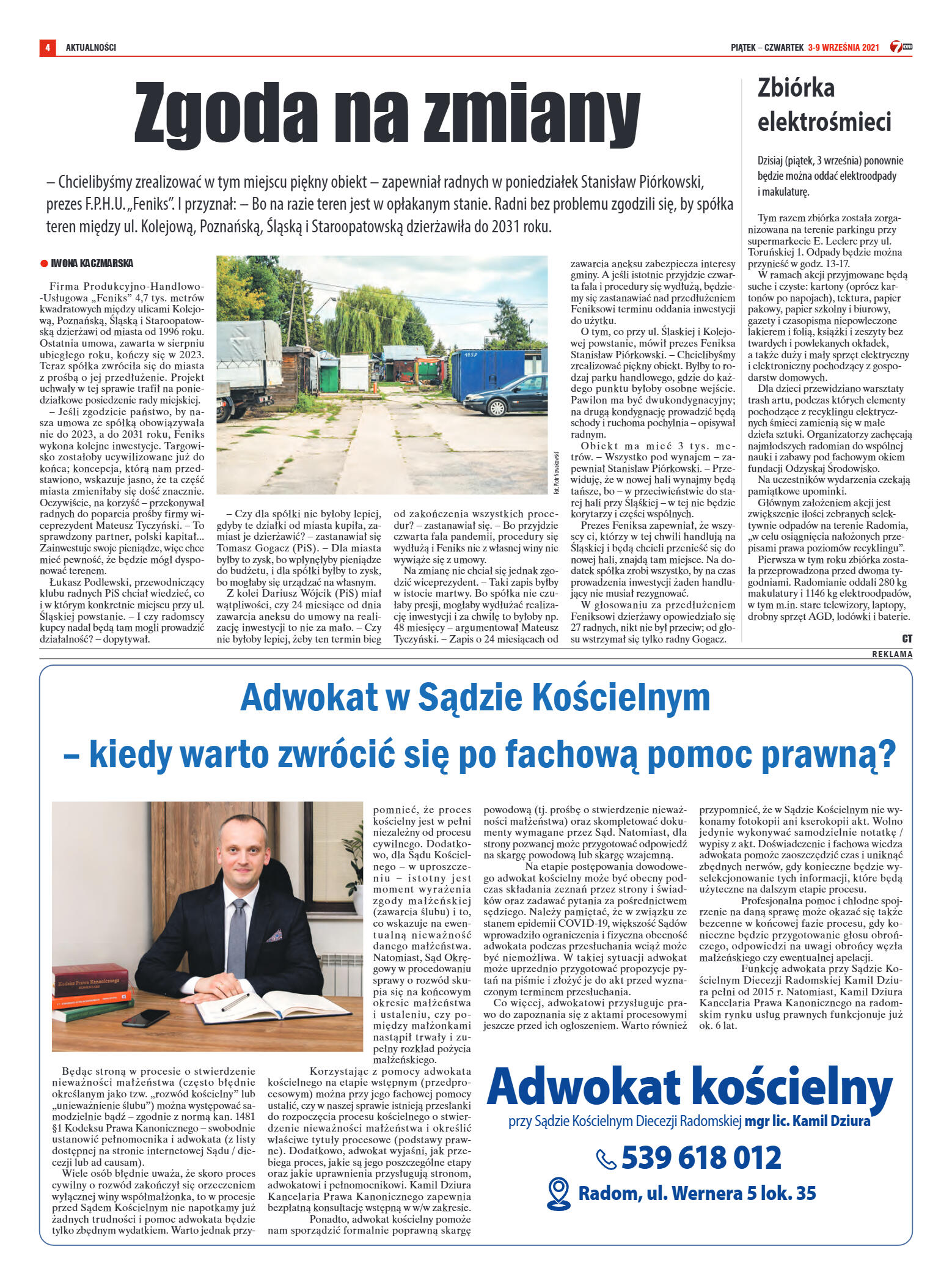 Tygodnik "7 Dni" nr 782 z dn. 03.09.2021 r. - strona 4