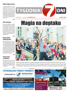 Tygodnik "7 Dni" nr 782 z dn. 03.09.2021 r. - strona 1