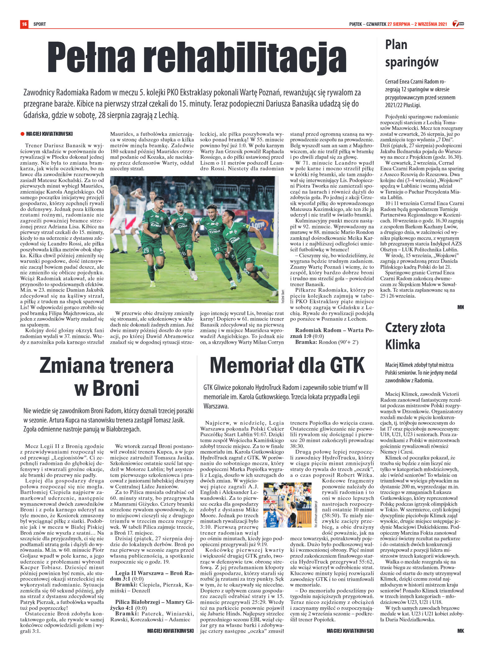 Tygodnik "7 Dni" nr 781 z dn. 27.08.2021 r. - strona 16