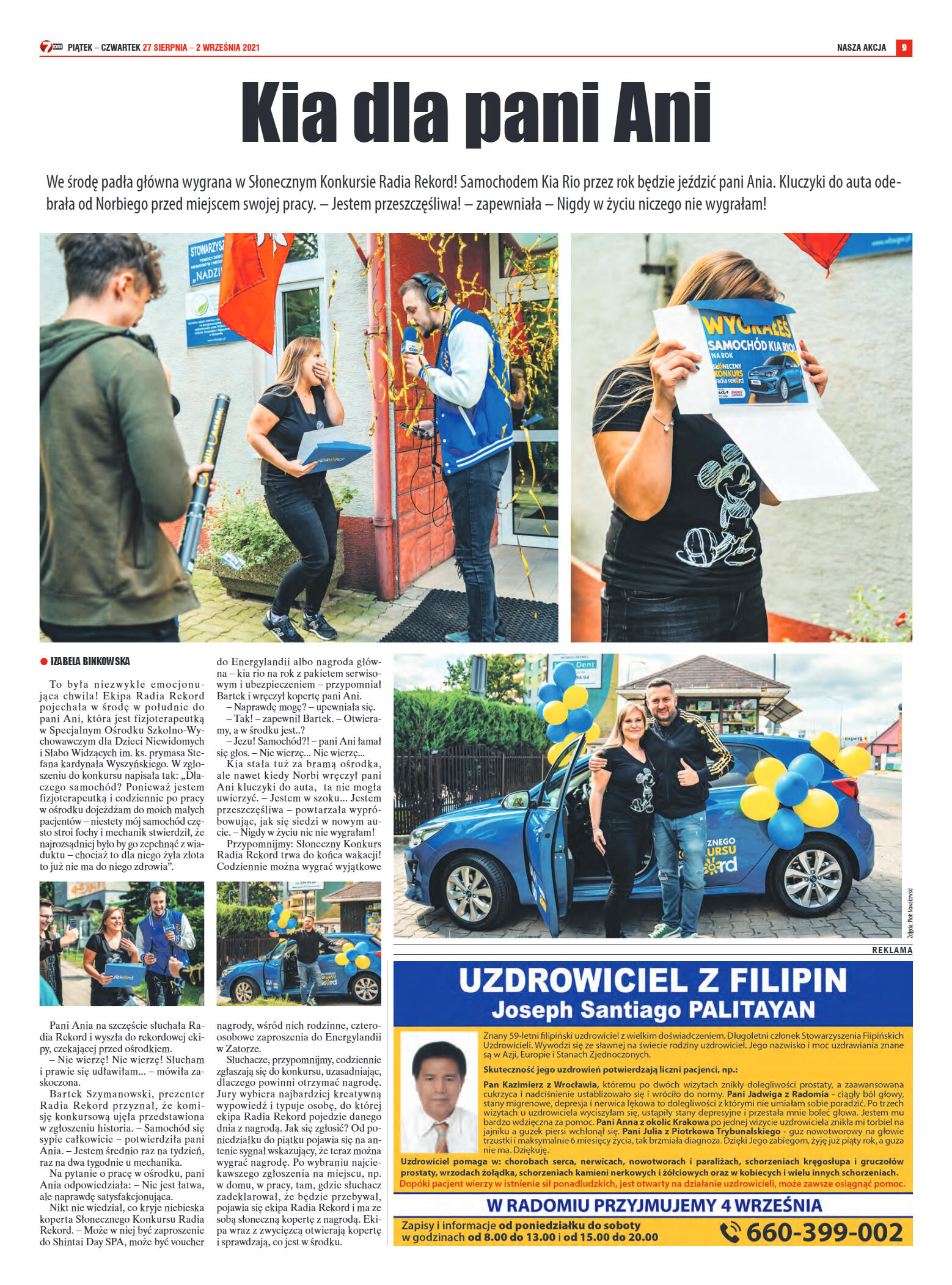 Tygodnik "7 Dni" nr 781 z dn. 27.08.2021 r. - strona 9