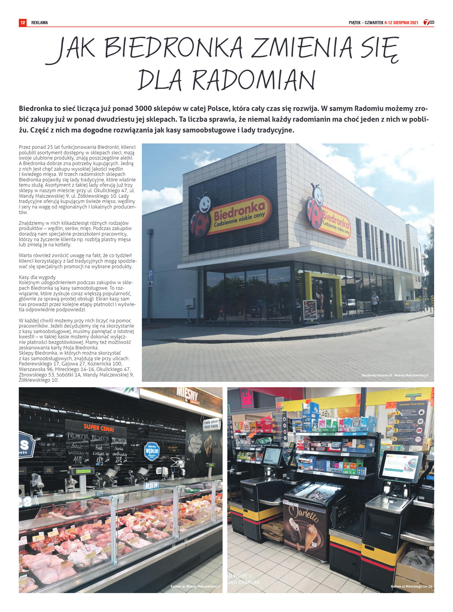 Tygodnik "7 Dni" nr 778 z dn. 6.08.2021 r. - strona 12