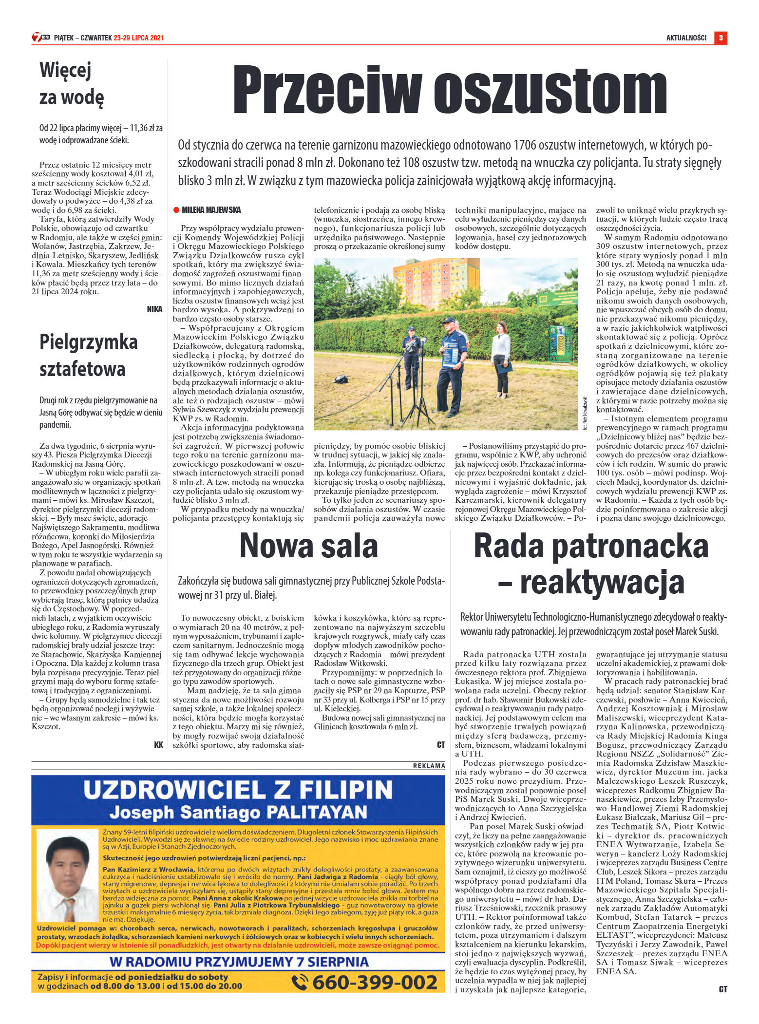 Tygodnik "7 Dni" nr 776 z dn. 23.07.2021 r. - strona 3