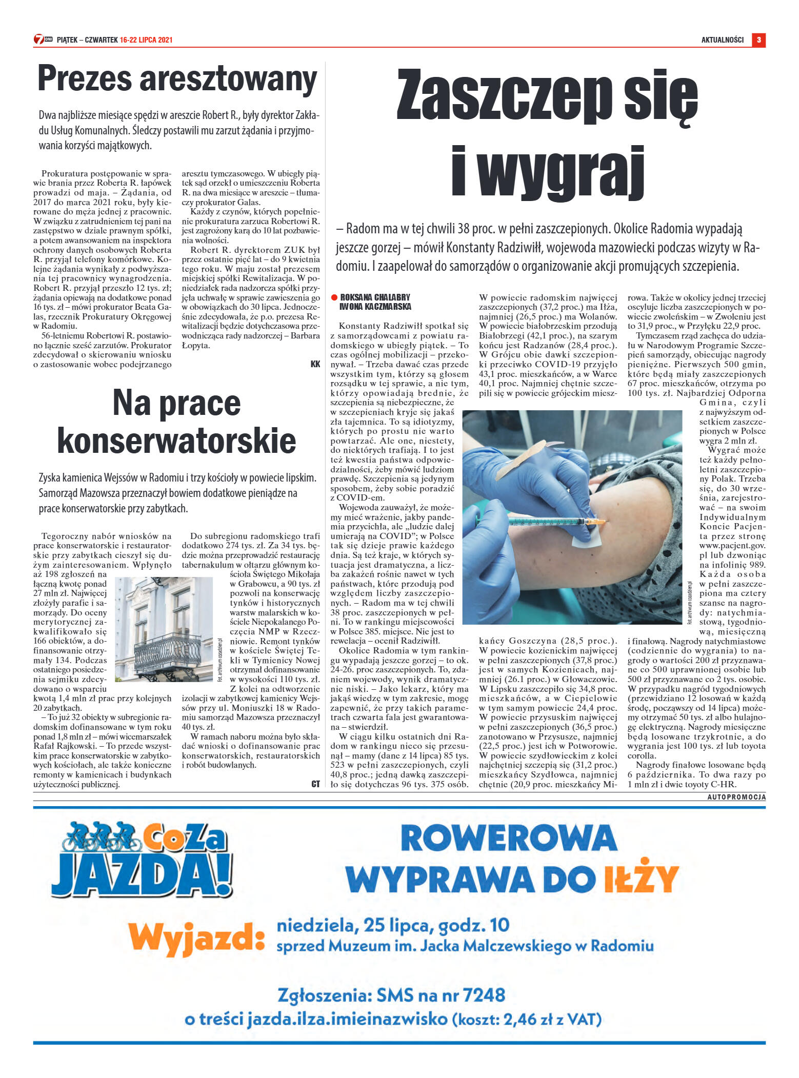 Tygodnik "7 Dni" nr 775 z dn. 16.07.2021 r. - strona 3