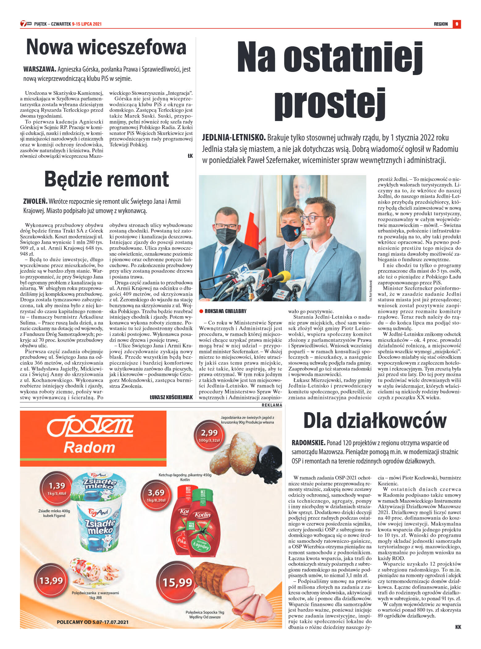 Tygodnik "7 Dni" nr 774 z dn. 09.07.2021 r. - strona 13