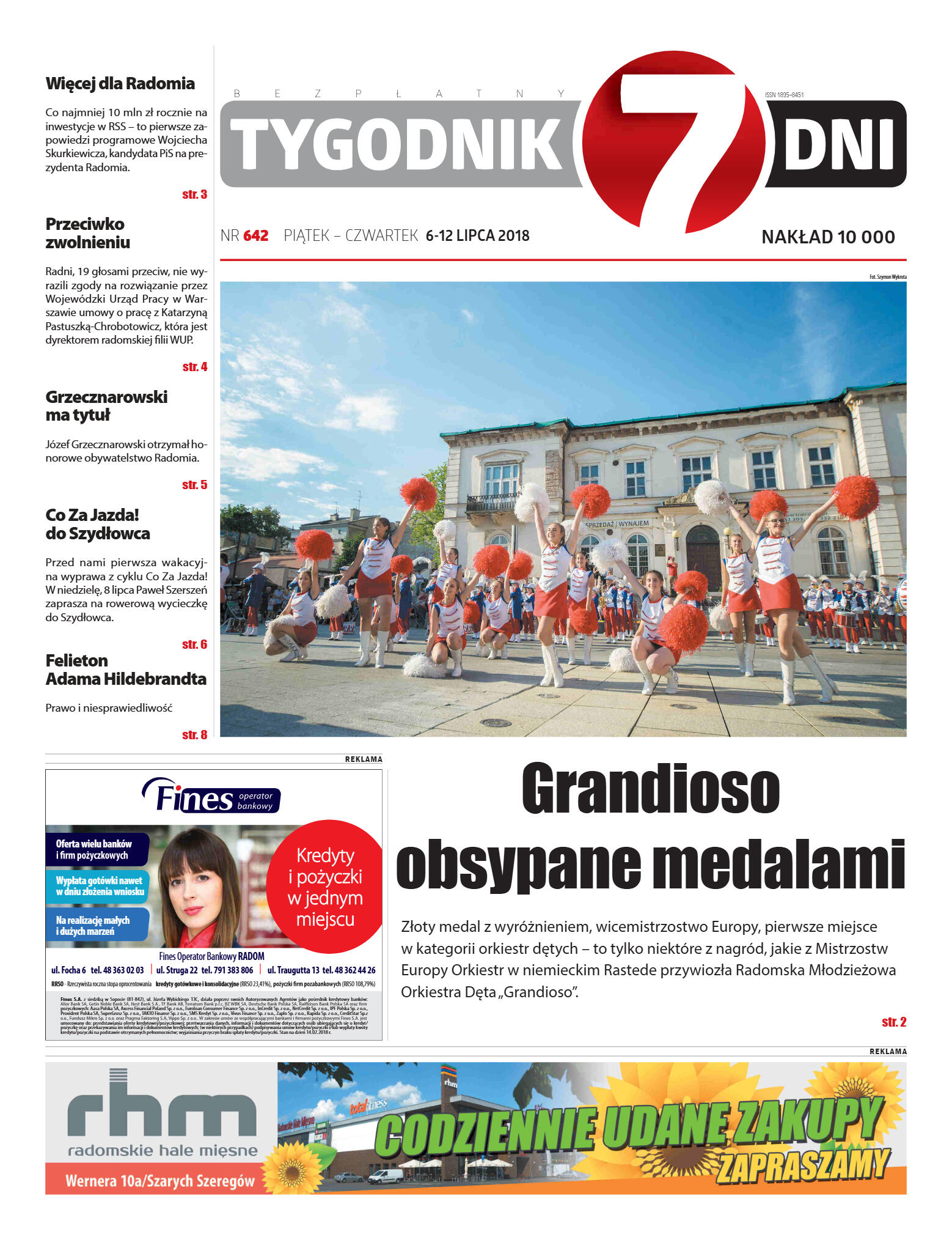 Tygodnik "7 Dni" nr 642 z dn. 06.07.2018 - strona 1