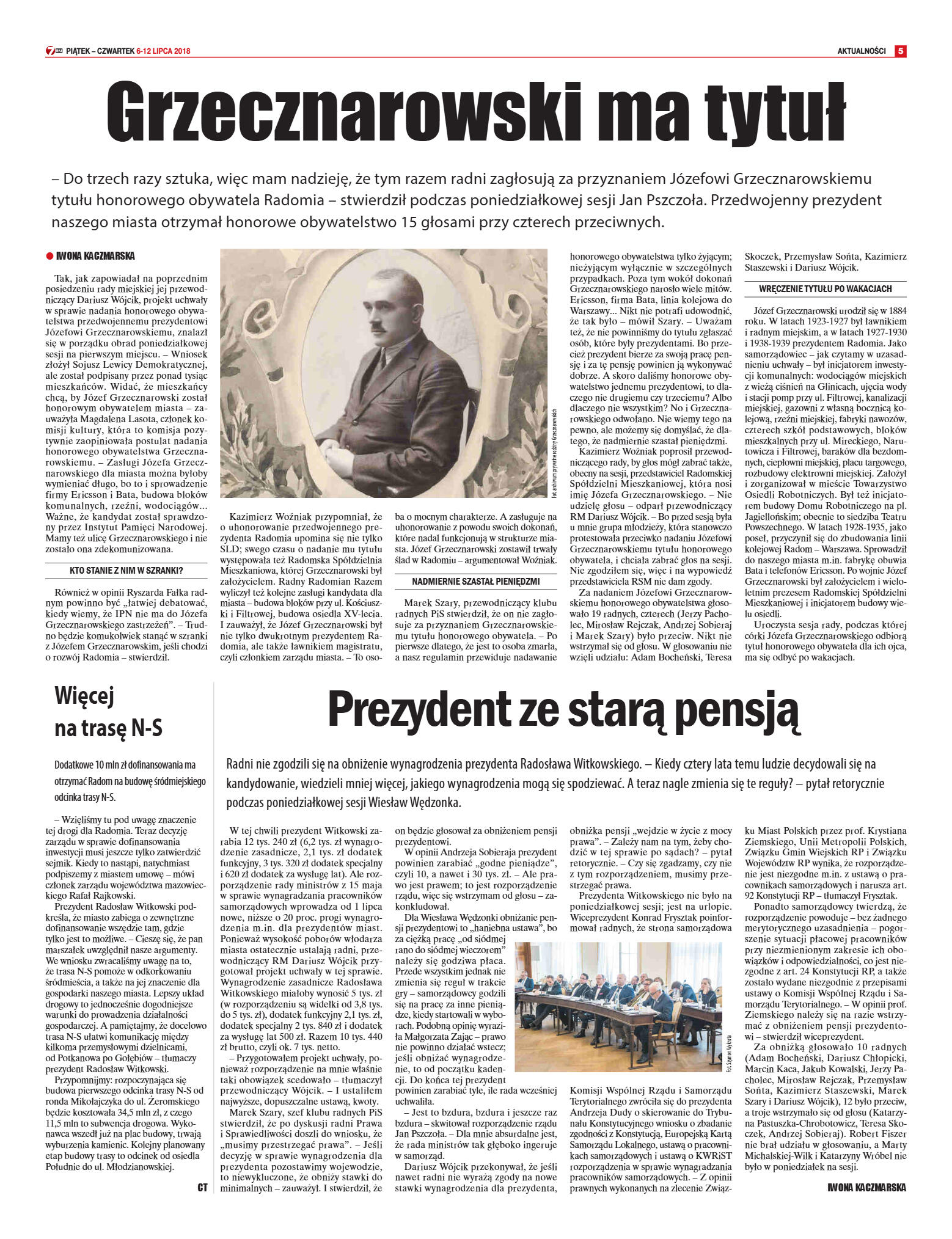 Tygodnik "7 Dni" nr 642 z dn. 06.07.2018 - strona 5