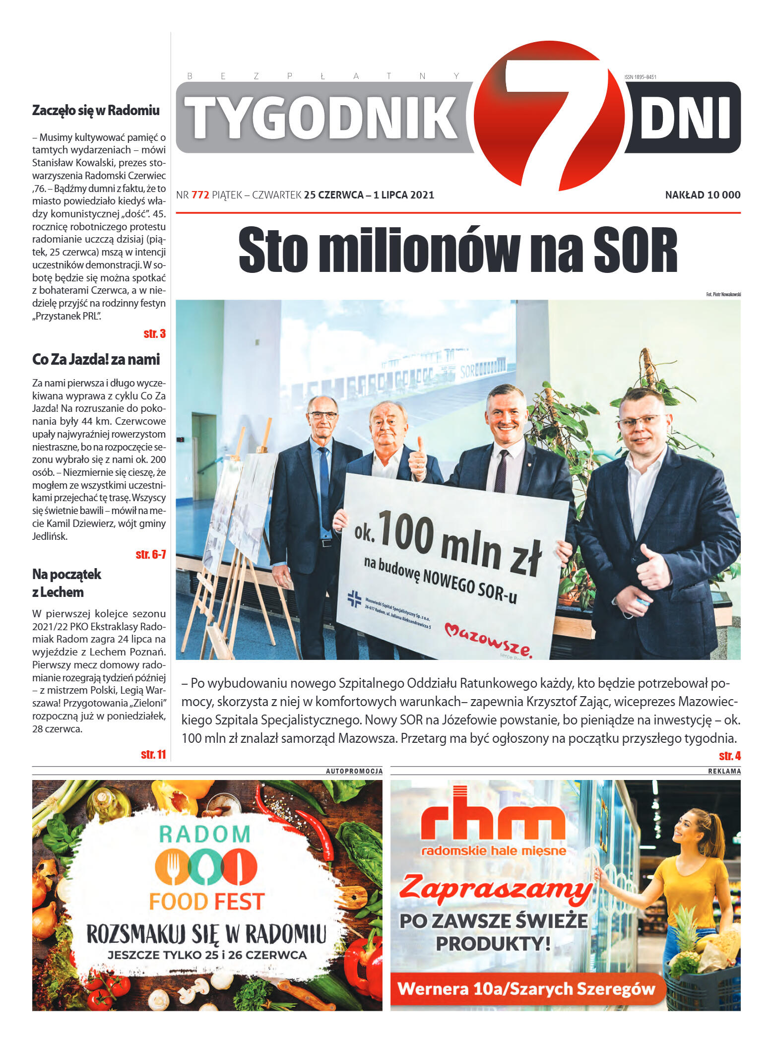 Tygodnik "7 Dni" nr 772 z dn. 24.06.2021 r. - strona 1
