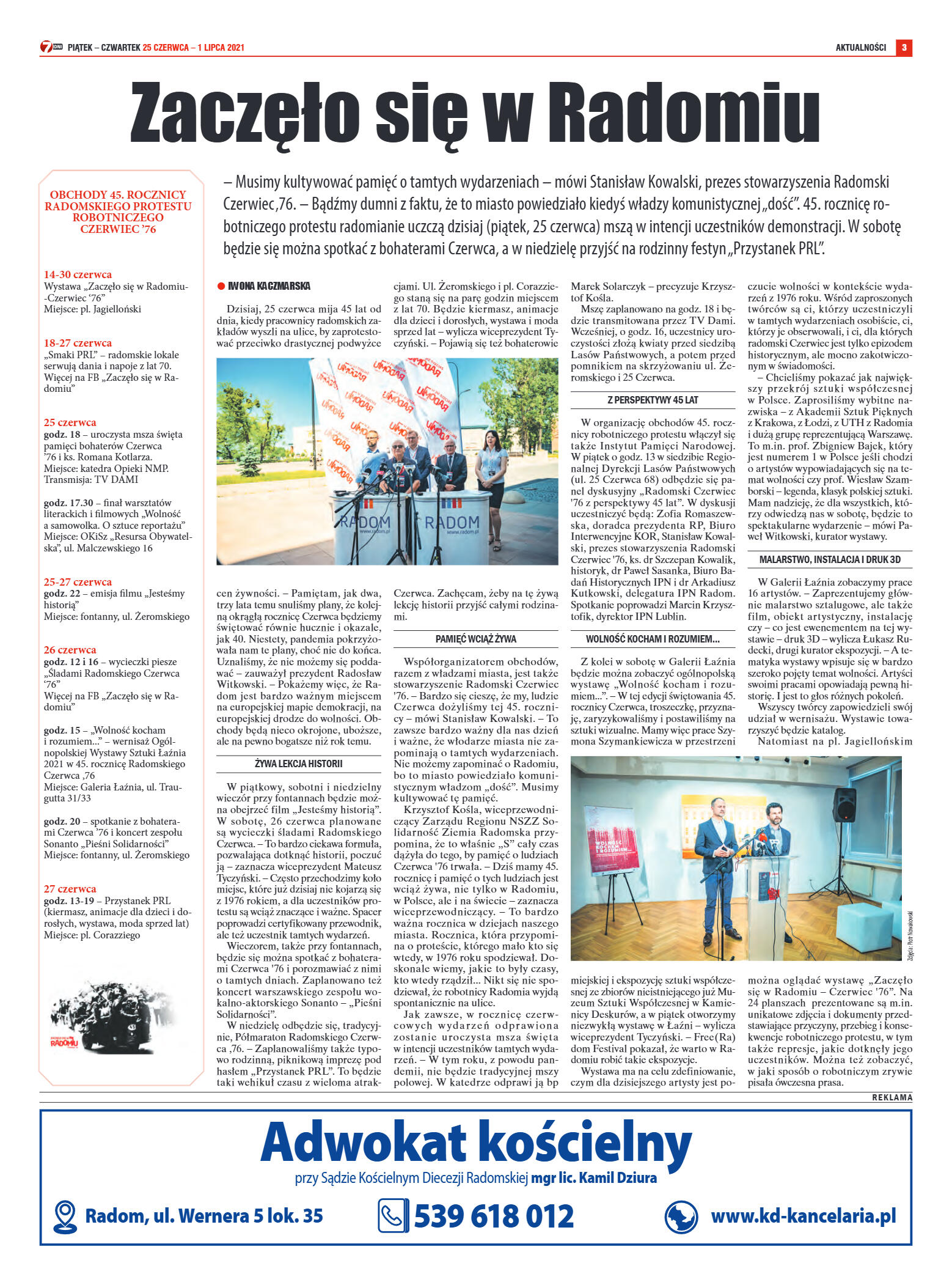 Tygodnik "7 Dni" nr 772 z dn. 24.06.2021 r. - strona 3