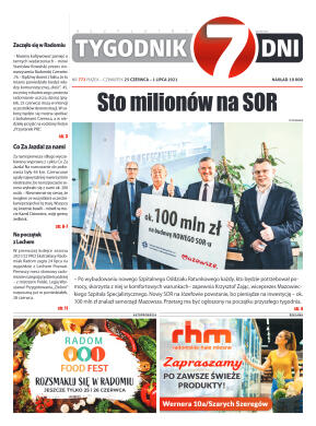 Tygodnik "7 Dni" nr 772 z dn. 24.06.2021 r. - strona 1