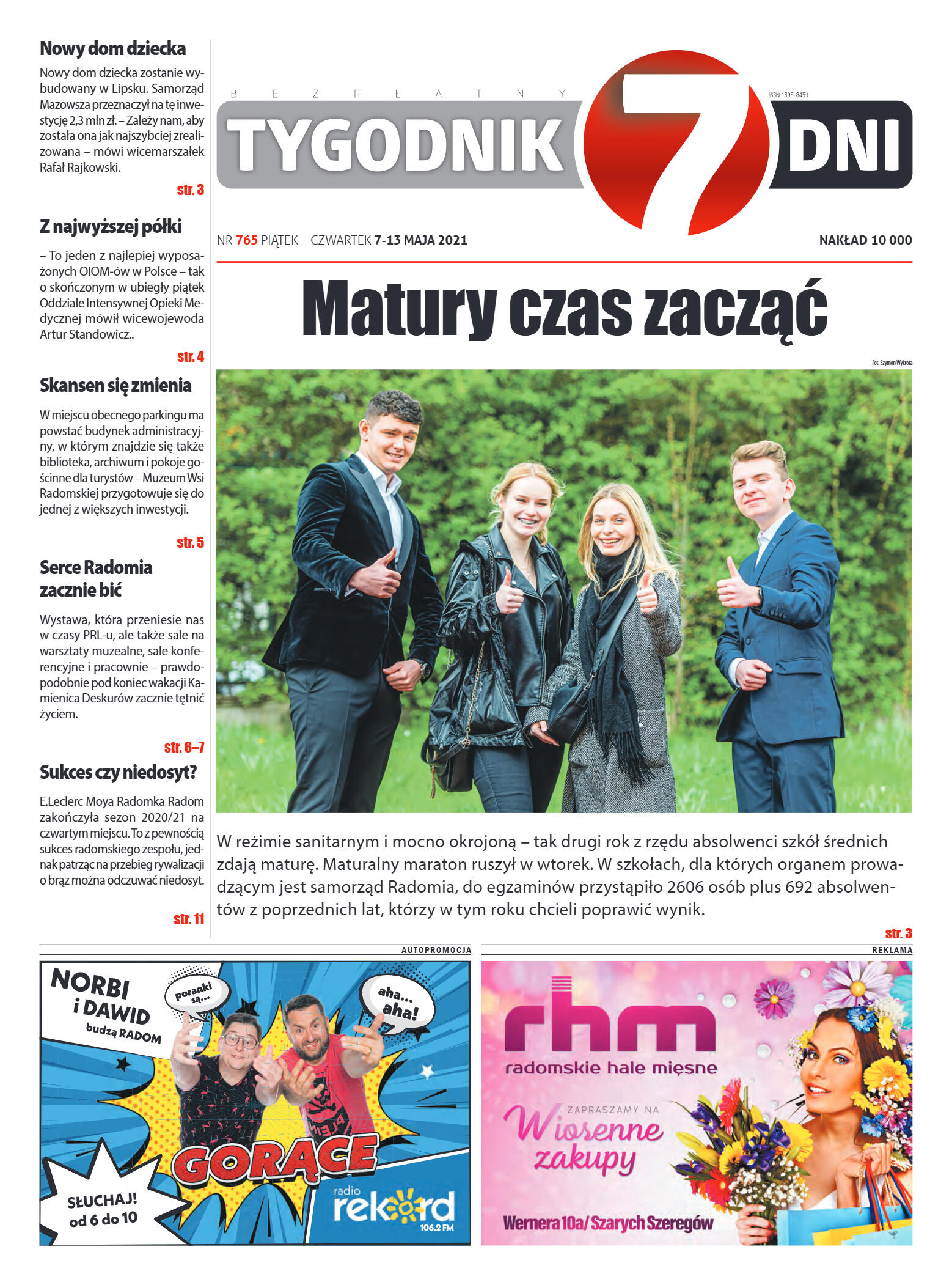Tygodnik "7 Dni" nr 765 z dn. 7.05.2021 - strona 1