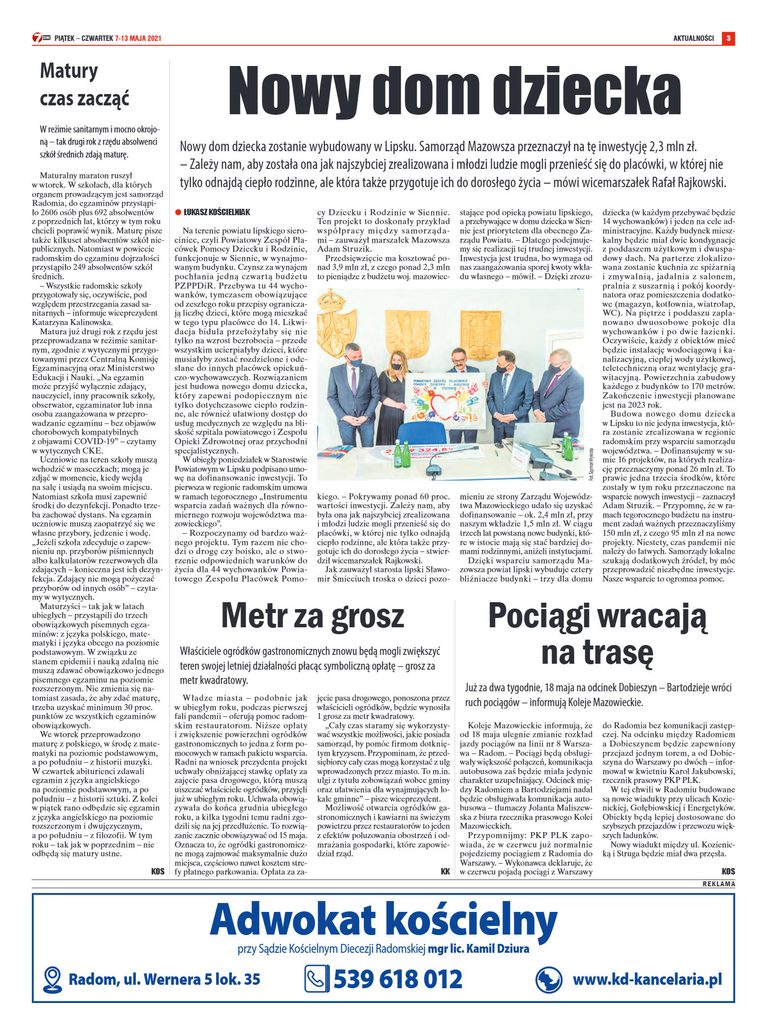 Tygodnik "7 Dni" nr 765 z dn. 7.05.2021 - strona 3