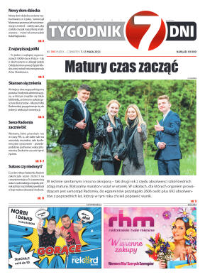 Tygodnik "7 Dni" nr 765 z dn. 7.05.2021 - strona 1