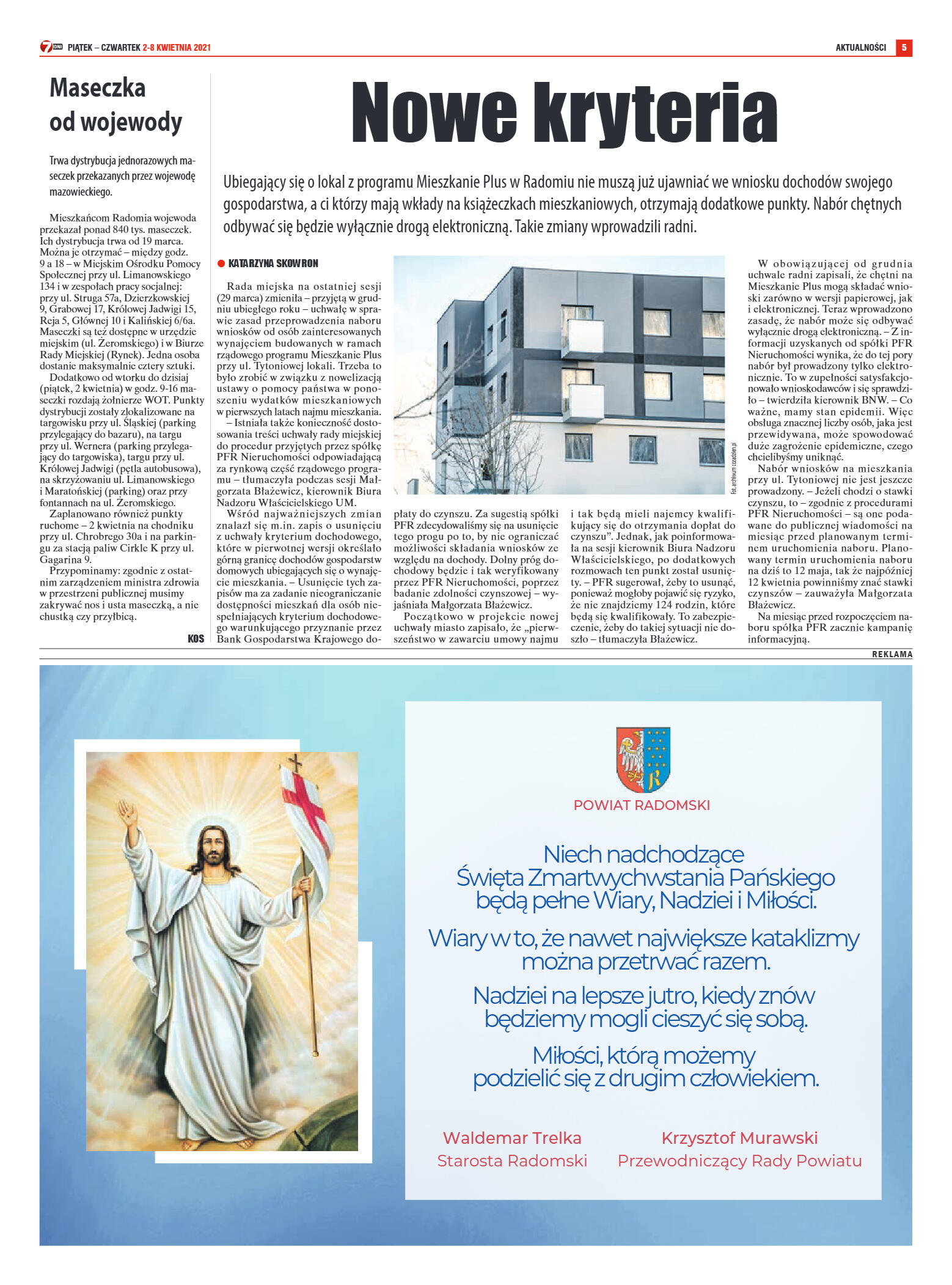 Tygodnik "7 Dni" nr 760 z 2.04.2021 r. - strona 5