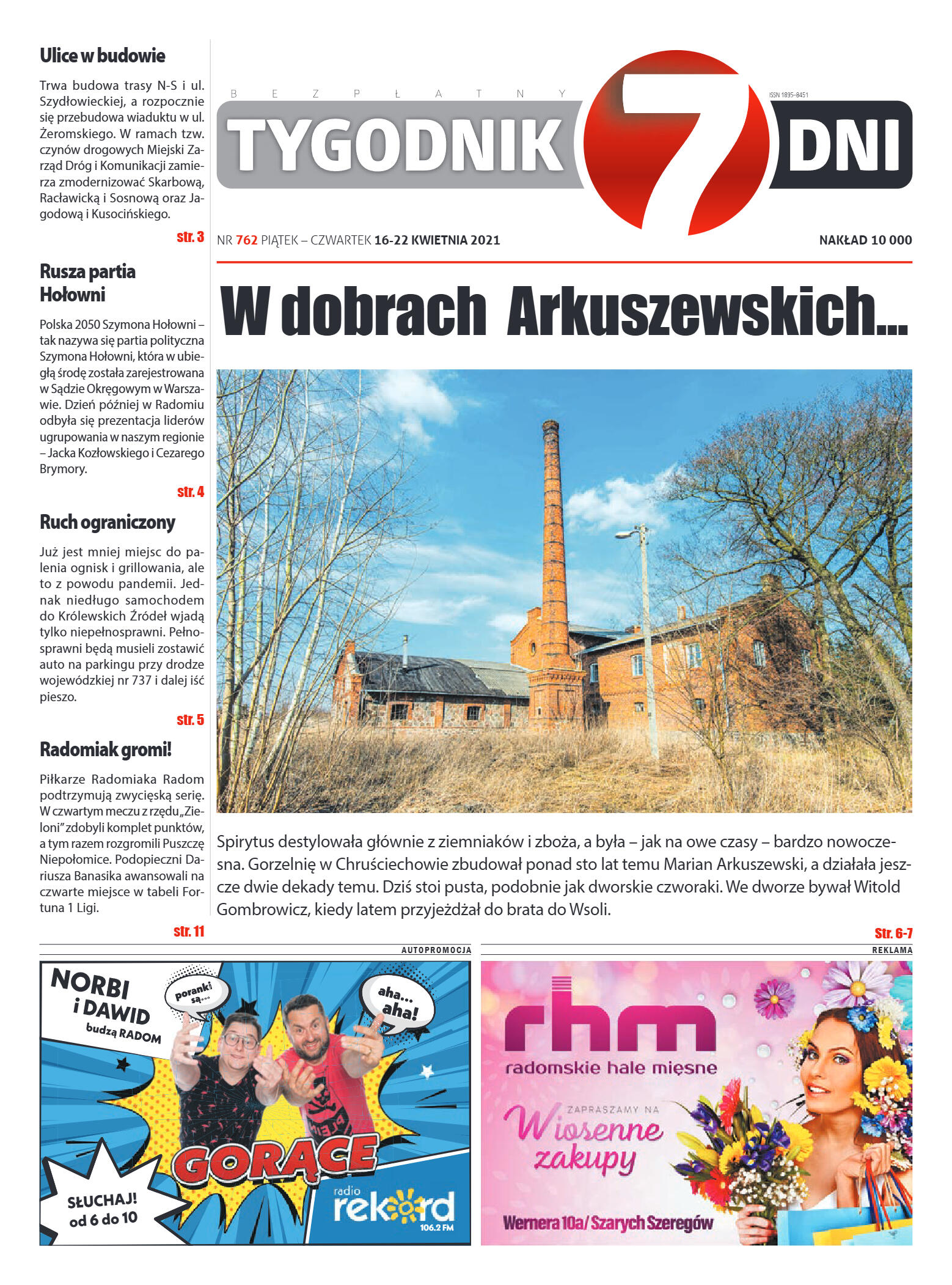Tygodnik "7 Dni" nr 762 z 16.04.2021 r. - strona 1