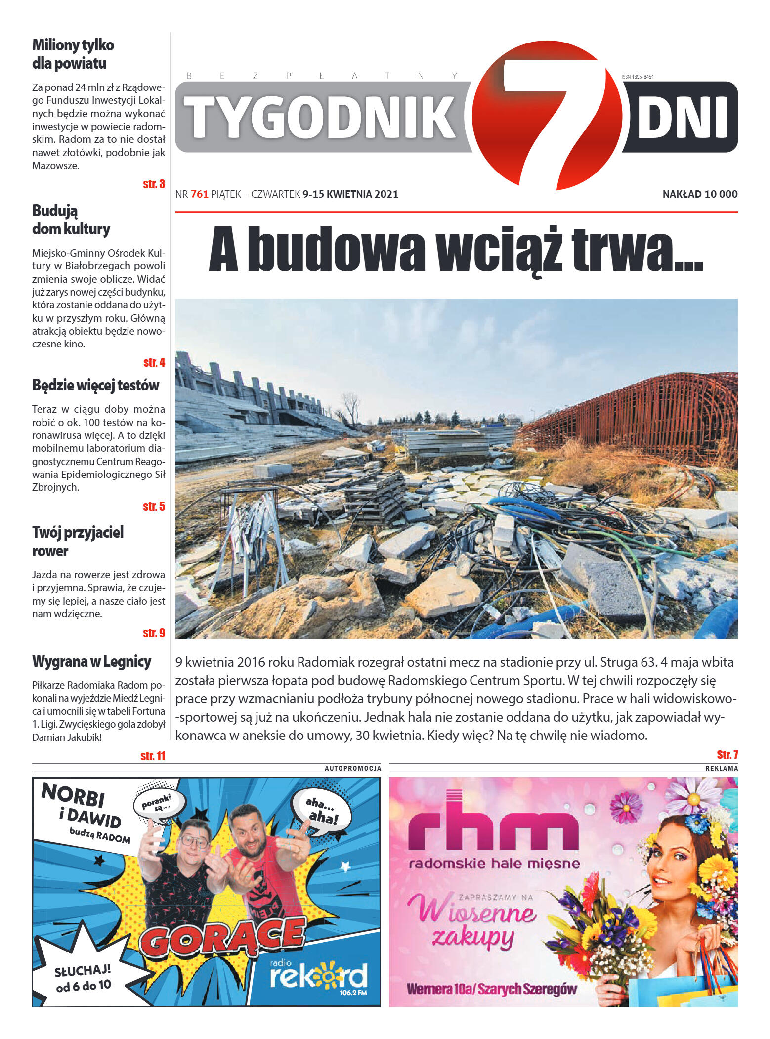 Tygodnik "7 Dni" nr 761 z 9.04.2021 r. - strona 1