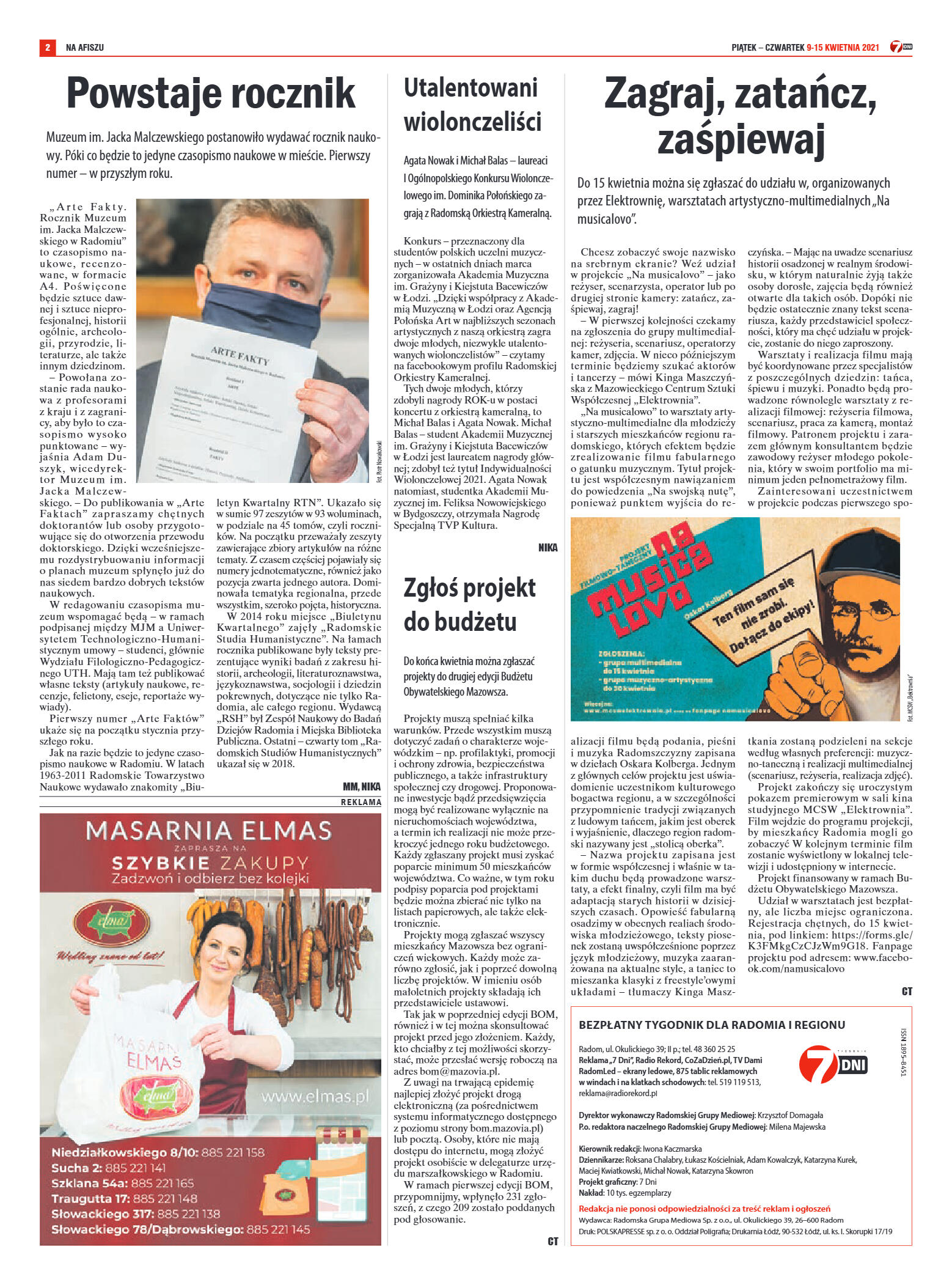 Tygodnik "7 Dni" nr 761 z 9.04.2021 r. - strona 2