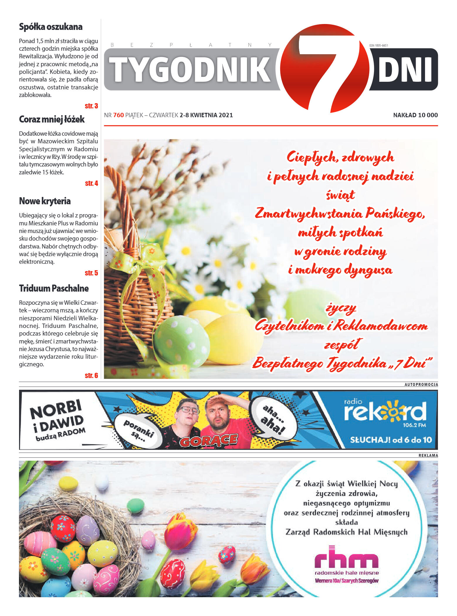 Tygodnik "7 Dni" nr 760 z 2.04.2021 - strona 1