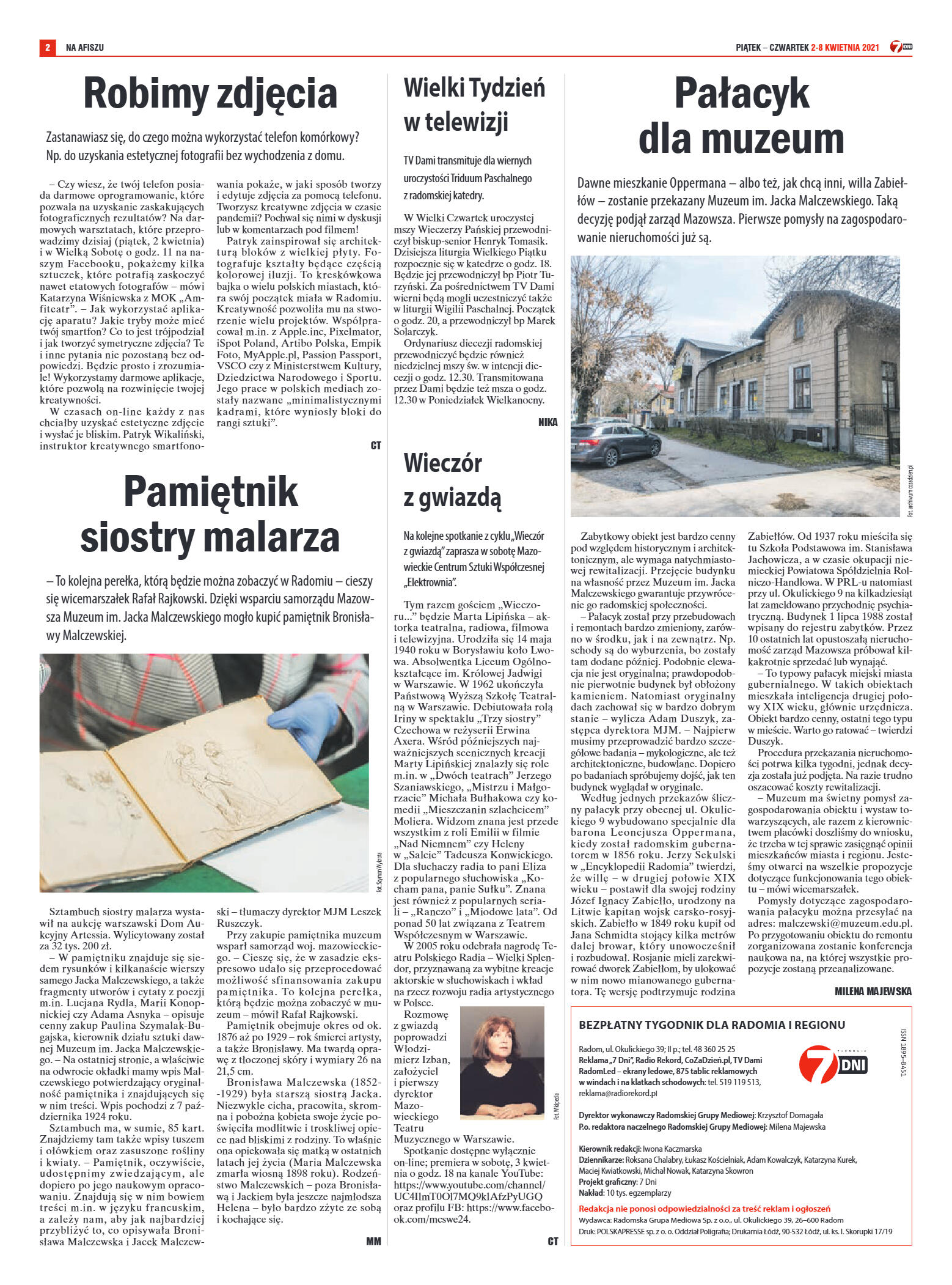 Tygodnik "7 Dni" nr 760 z 2.04.2021 - strona 2