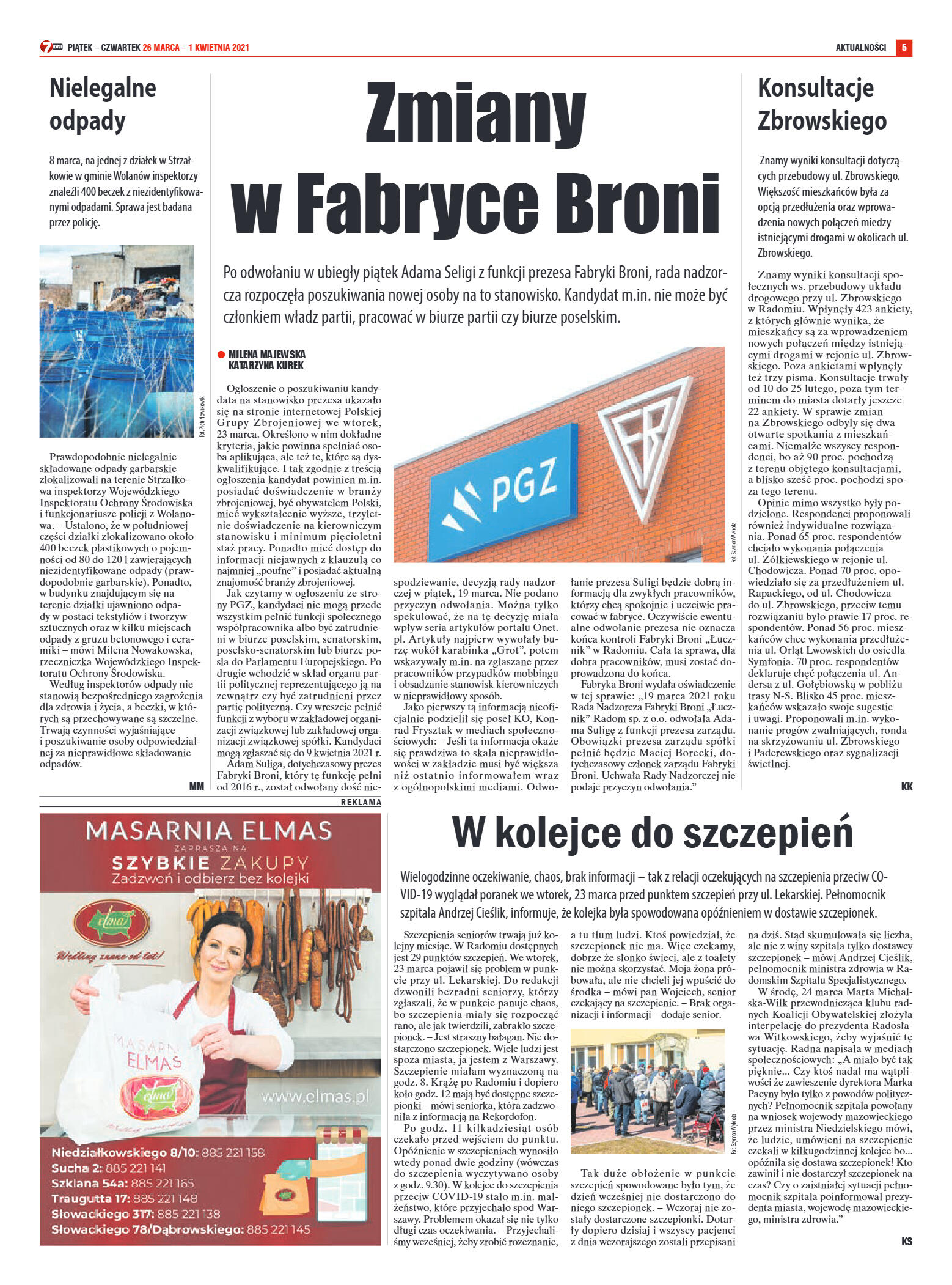 Tygodnik "7 Dni" nr 759 z 26.03.2021 r. - strona 5