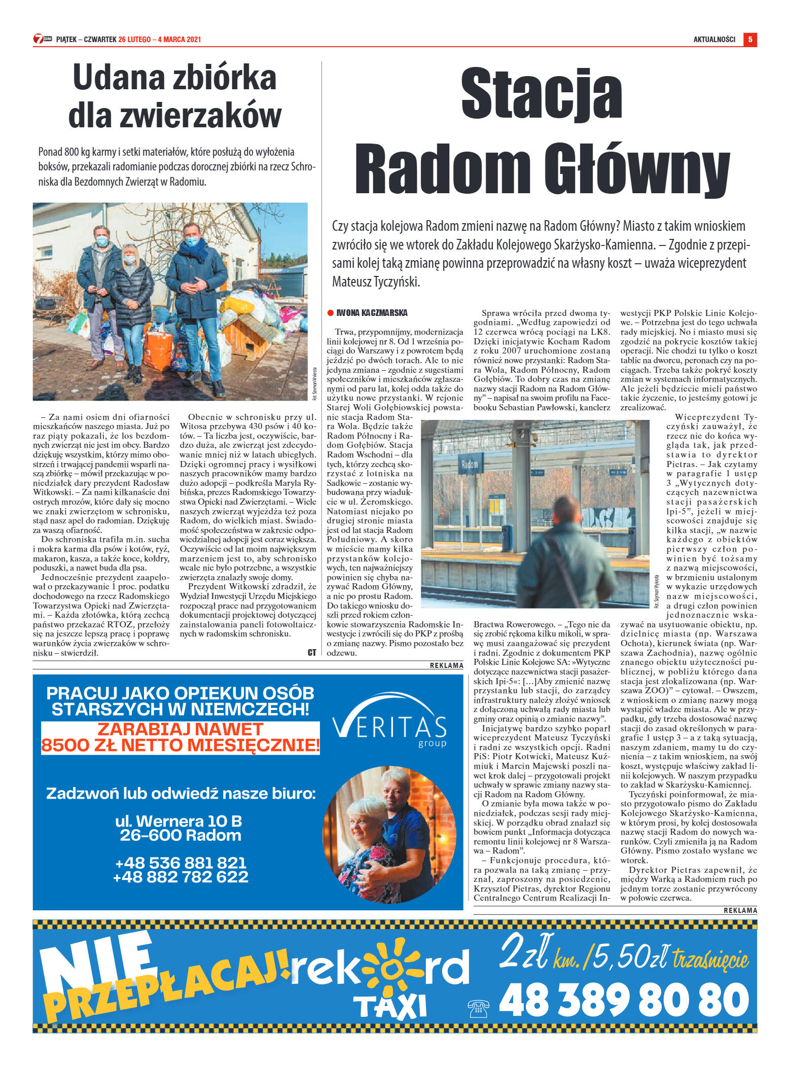 Tygodnik "7 Dni" nr 755 z 26.02.2021 r. - strona 5