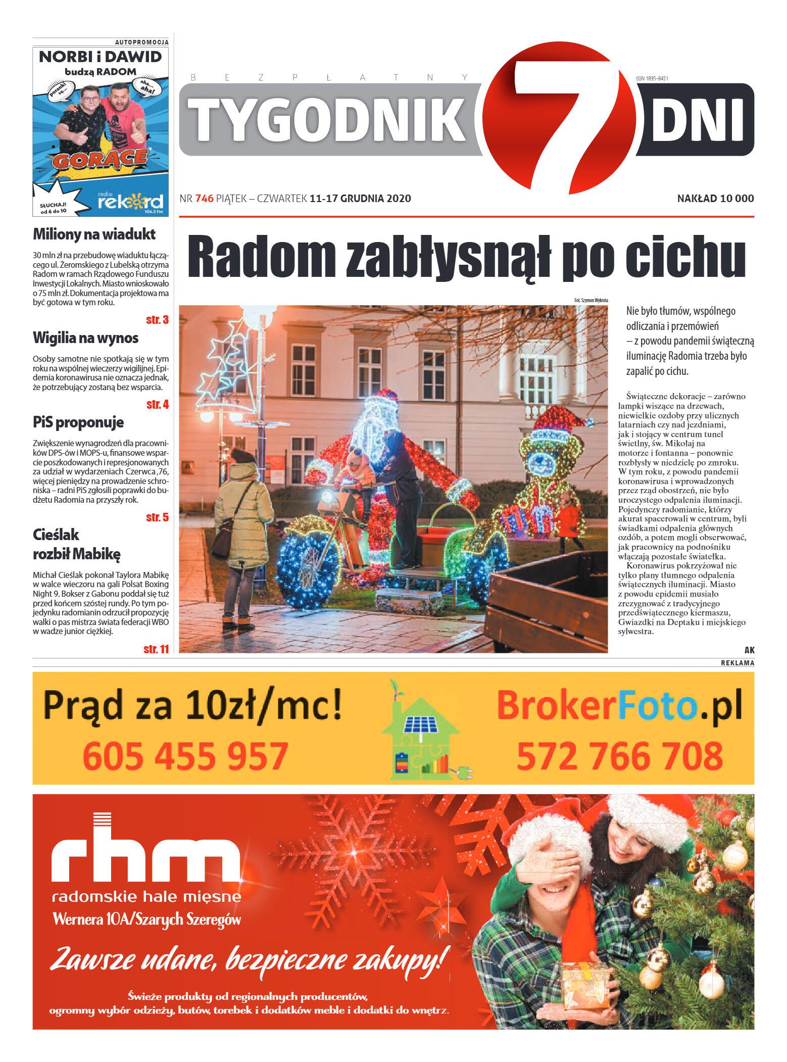 Tygodnik "7 Dni" nr 746 z 11.12.2020 - strona 1