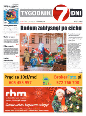 Tygodnik "7 Dni" nr 746 z 11.12.2020 - strona 1