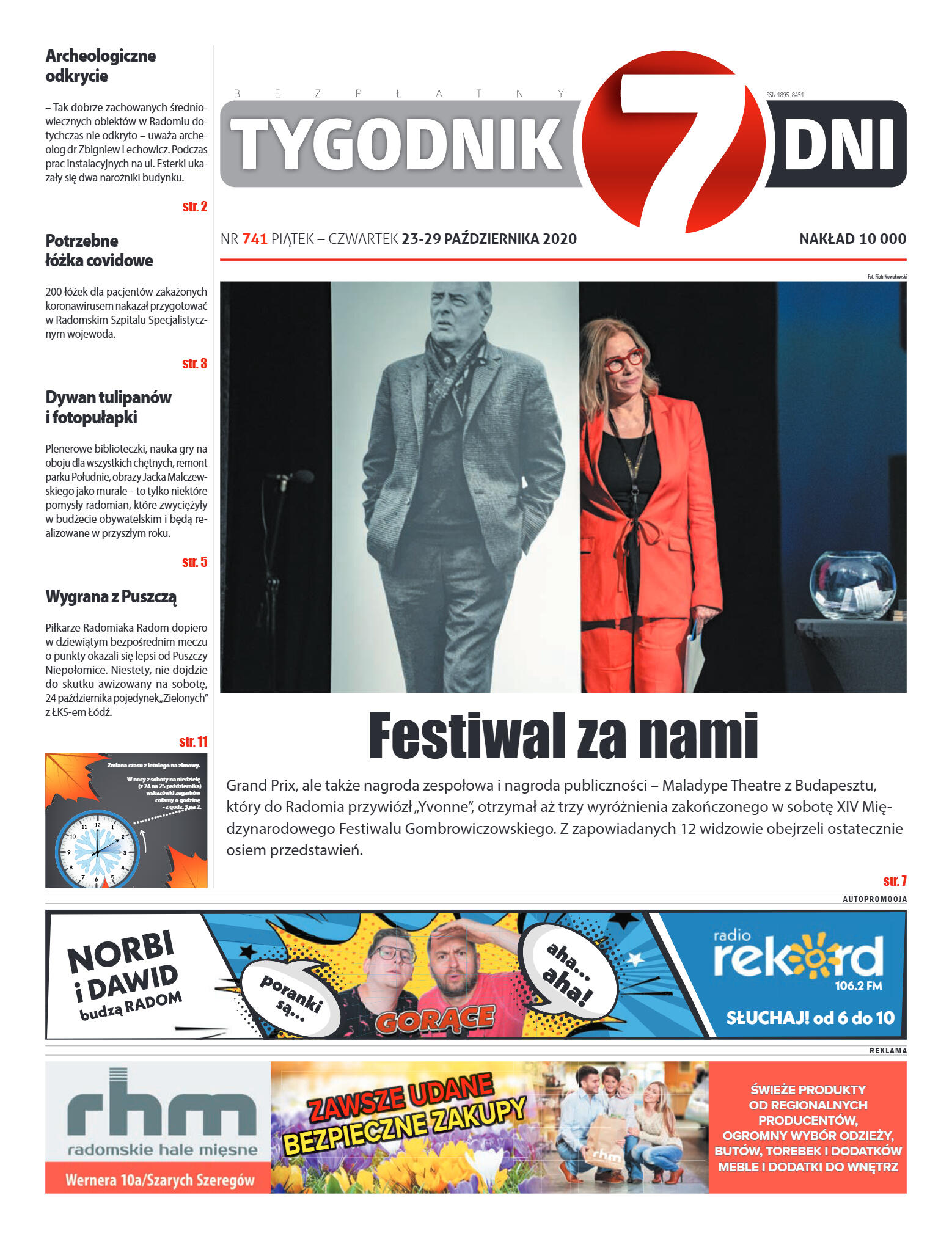 Tygodnik "7 Dni" nr 741 z 23.10.2020 - strona 1
