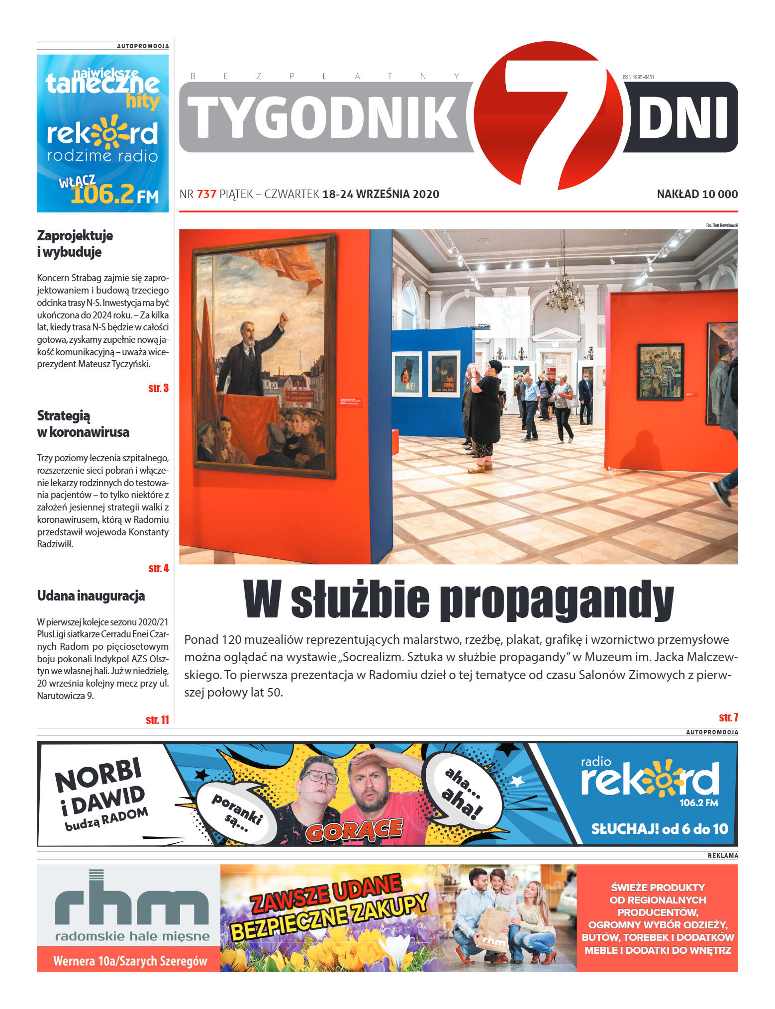 Tygodnik „7 Dni” nr 737 z 18.09.2020 - strona 1