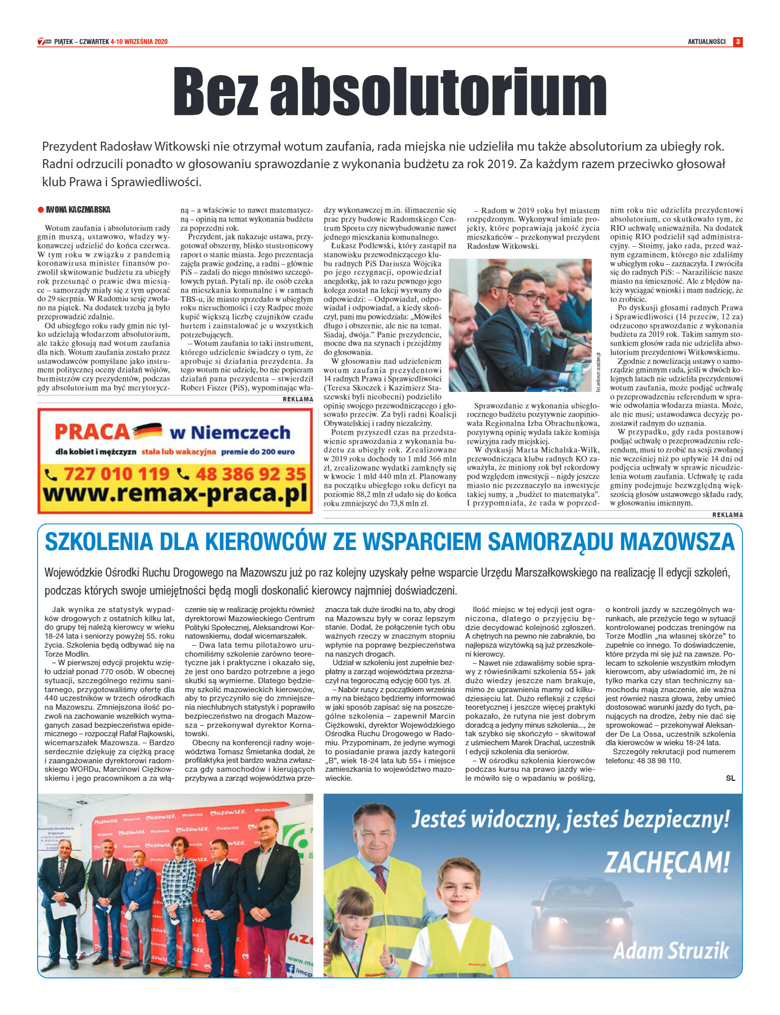 Tygodnik "7 Dni" nr 735 z 4.09.2020 - strona 3