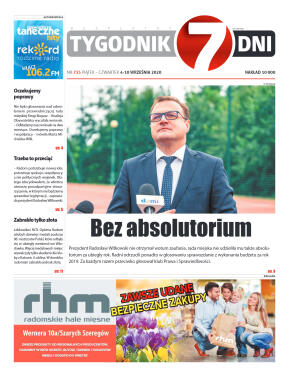 Tygodnik "7 Dni" nr 735 z 4.09.2020 - strona 1