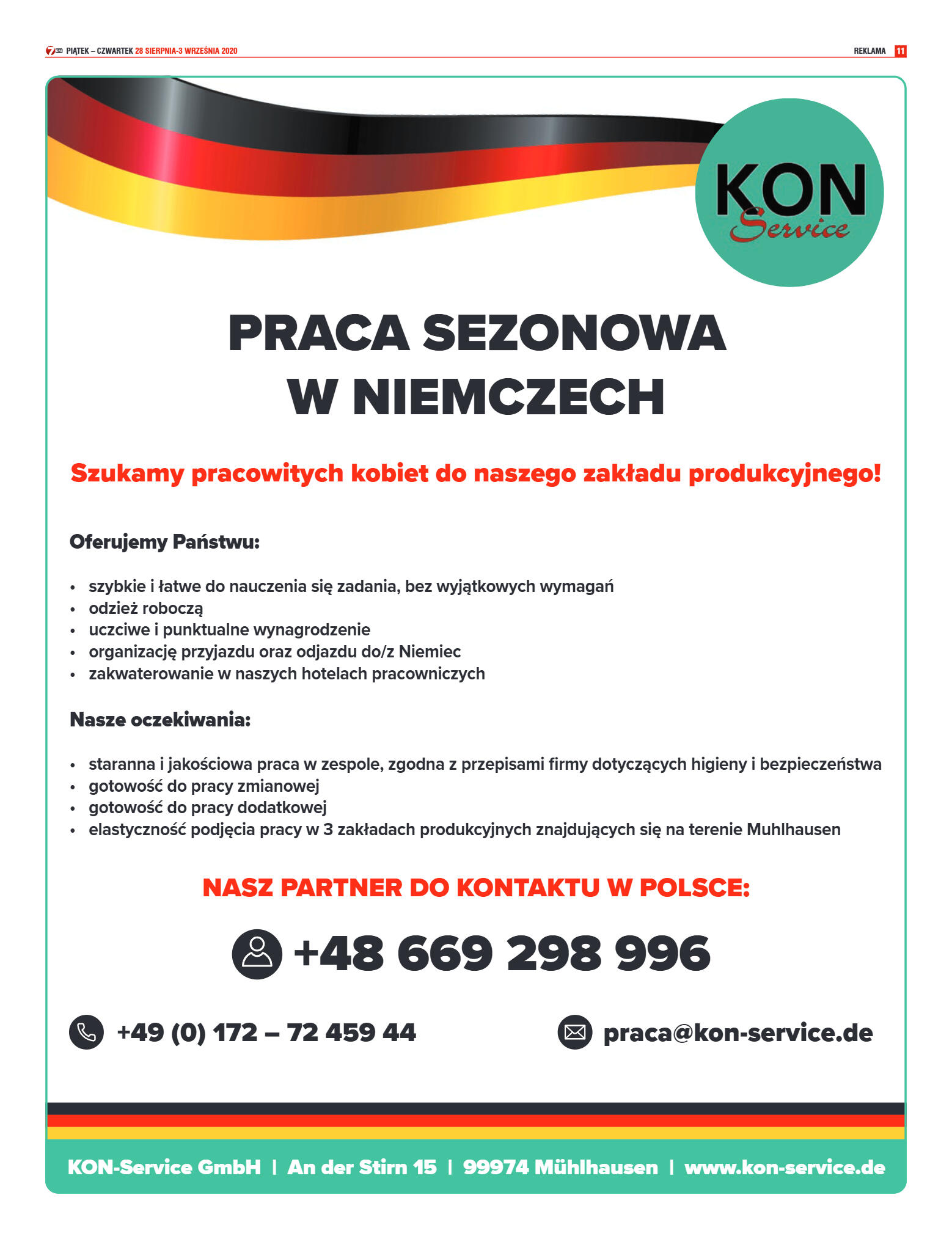 Tygodnik "7 Dni" nr 734 z 28.08.2020 - strona 11