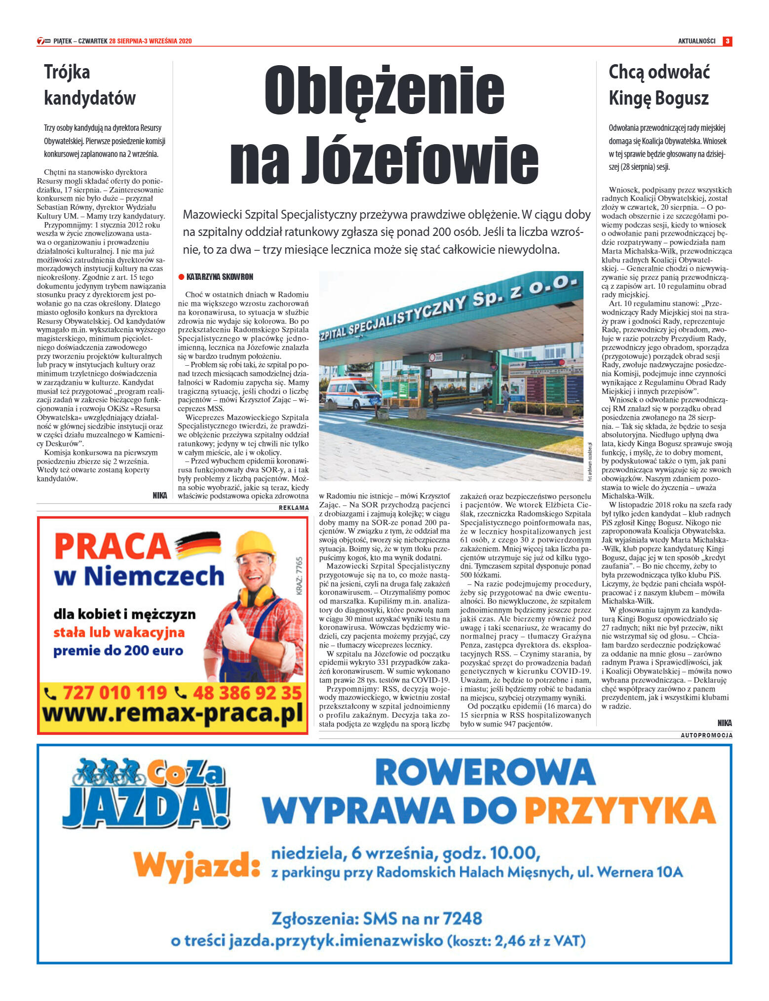 Tygodnik "7 Dni" nr 734 z 28.08.2020 - strona 3