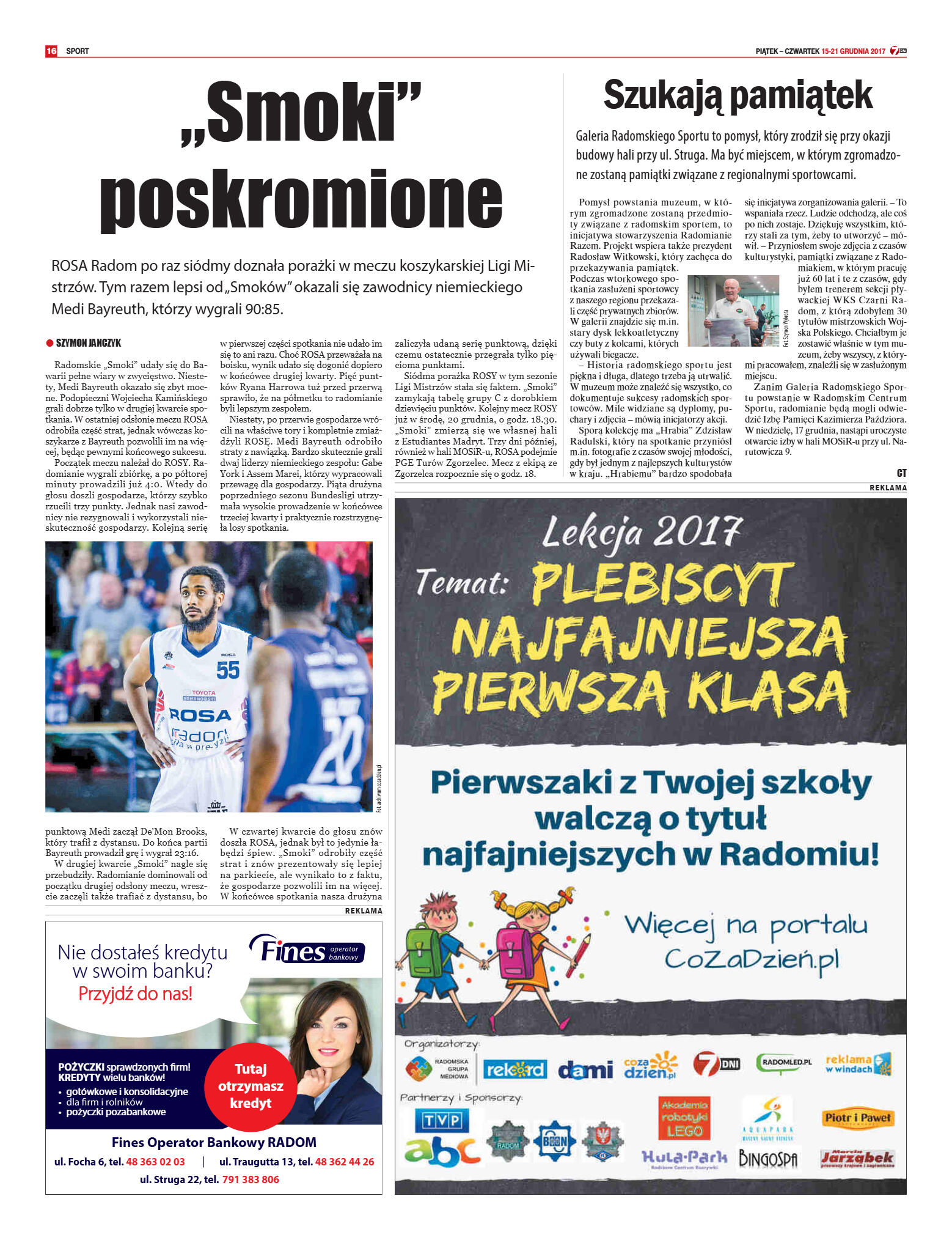 "7 Dni" nr 615 z dn. 15.12.2017 - strona 16