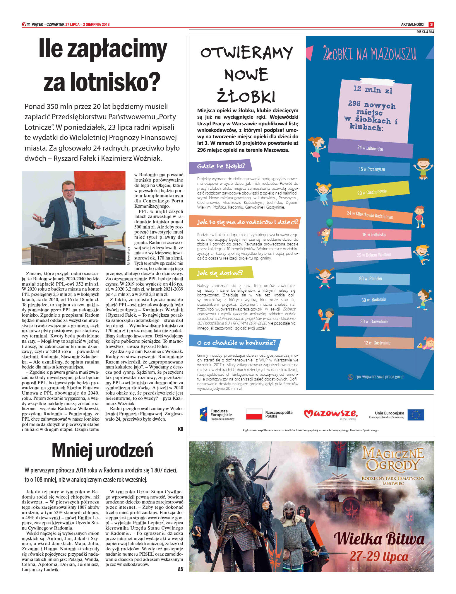 Tygodnik "7 Dni" nr 645 z 27.07.2018 - strona 3