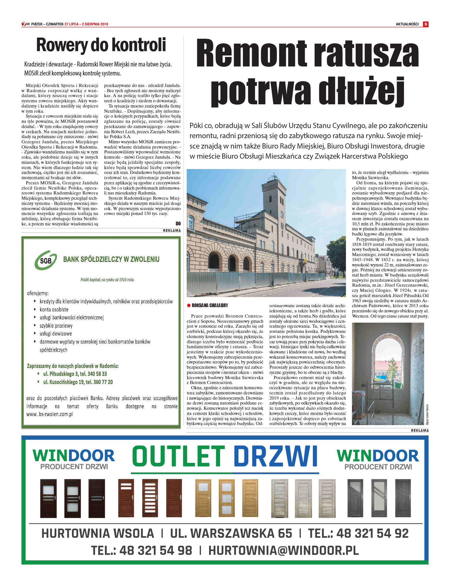 Tygodnik "7 Dni" nr 645 z 27.07.2018 - strona 5